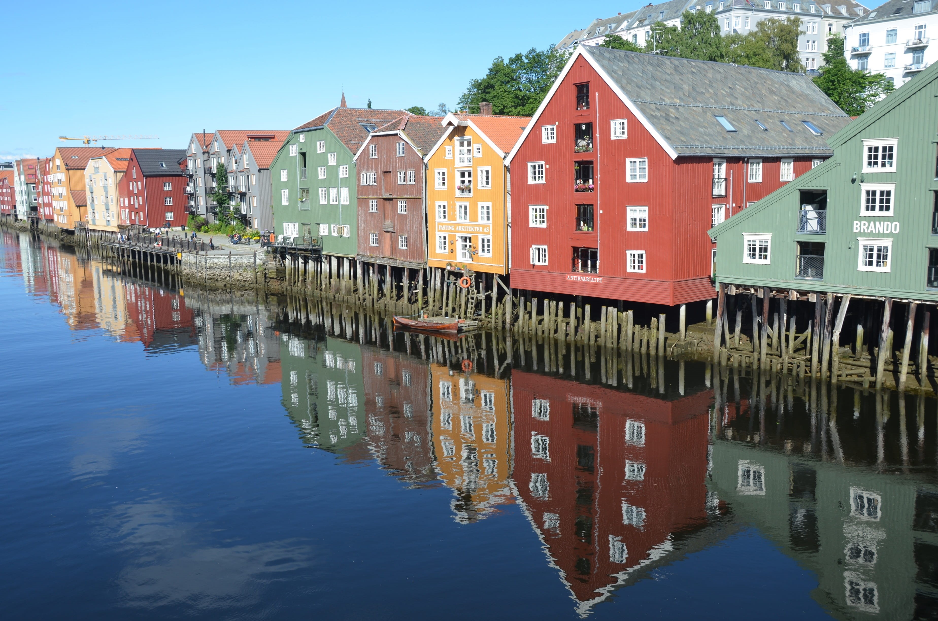 norway, nature, building, Trondheim, no people, europe, nautical vessel, Norway, built Structure, city, row house, residential district, cityscape, house, HD Wallpaper