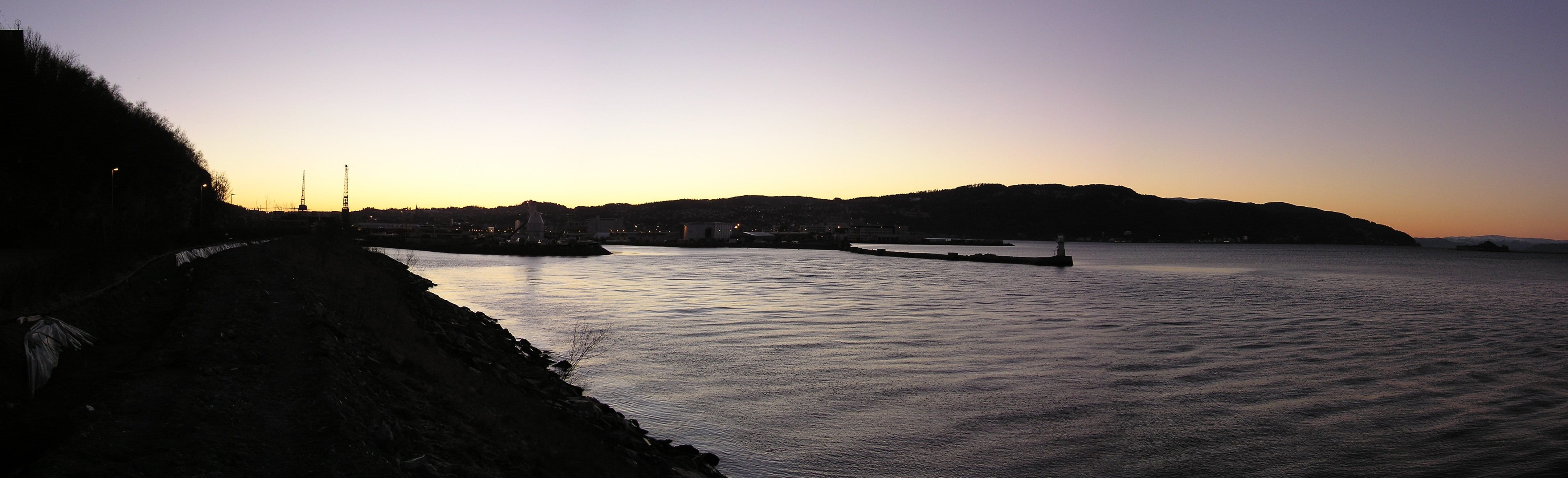 scenics, built structure, transportation, trondheim, land, 4K, no People, river, travel destinations, silhouette, beauty in nature, scenics - nature, bay, HD Wallpaper