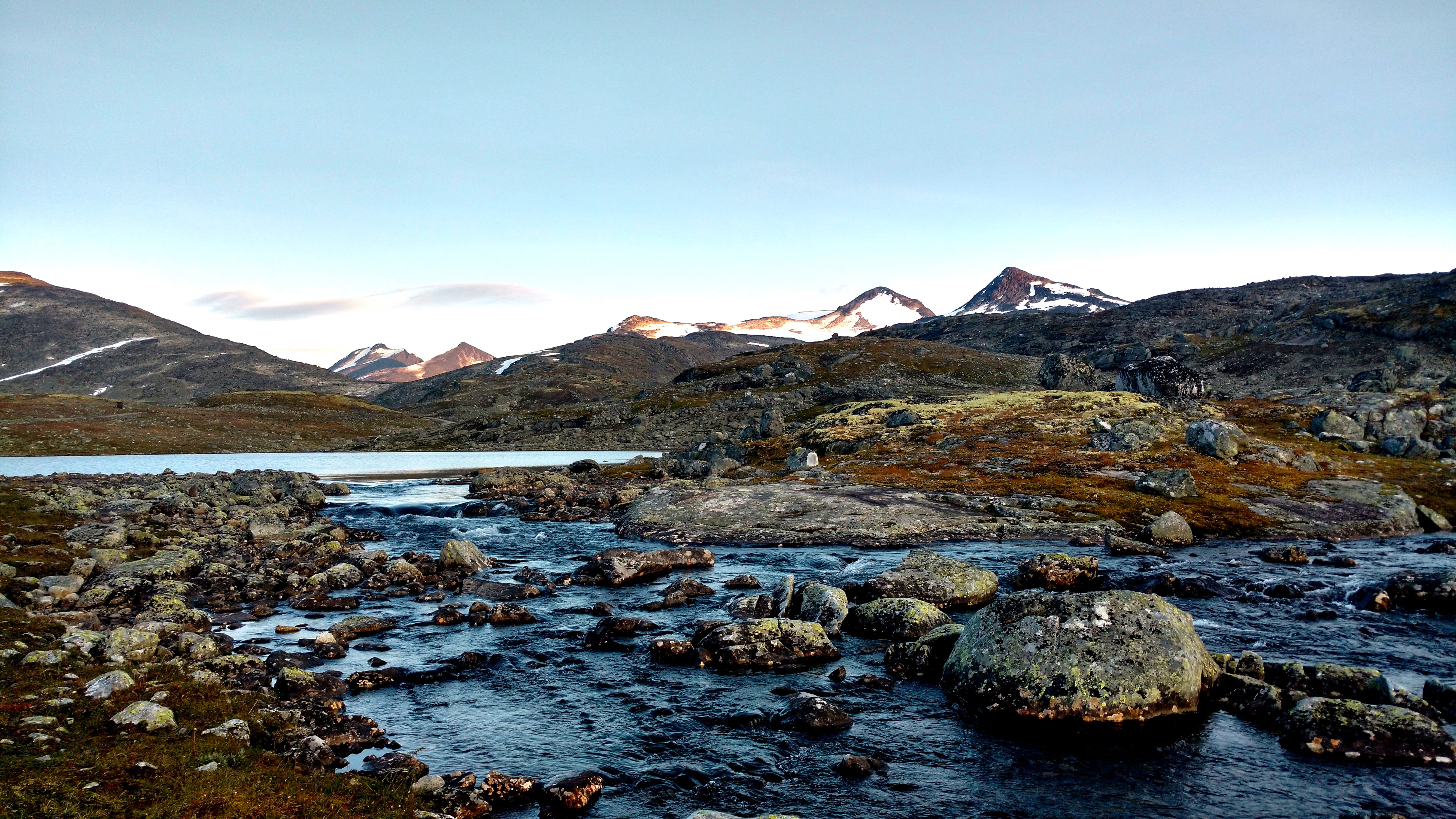 norway, scenics - nature, landscape, trondheim, environment, waterfall, scenery, mountain peak, non-urban scene, tranquility, 5K, stream, jotunheiman, HD Wallpaper