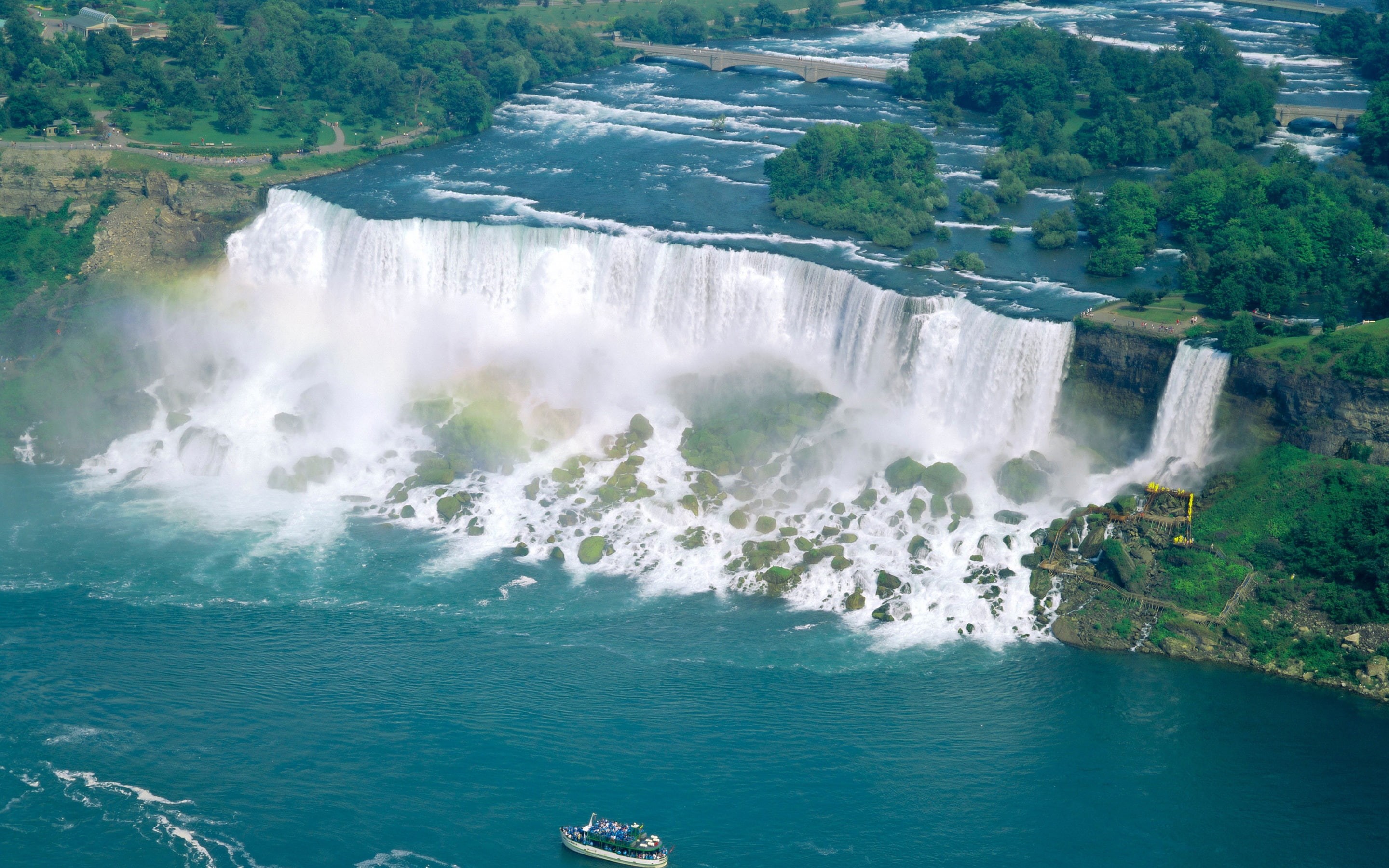 Spectacular, 2K, Niagara, Canada, Falls, Boat, Waterfalls, HD Wallpaper