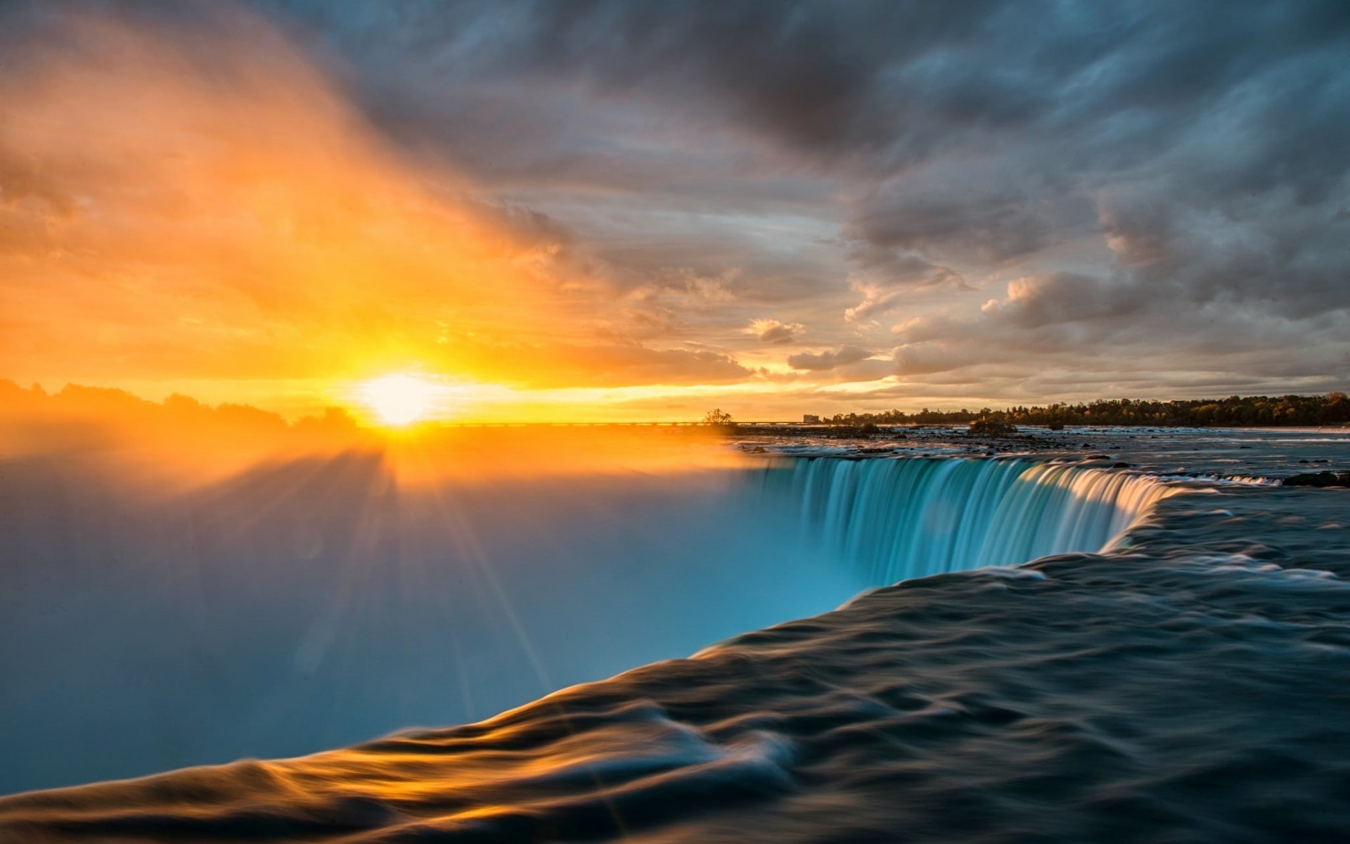 niagara, sunrise, time, cascade, 1080P, niagara falls, HD Wallpaper