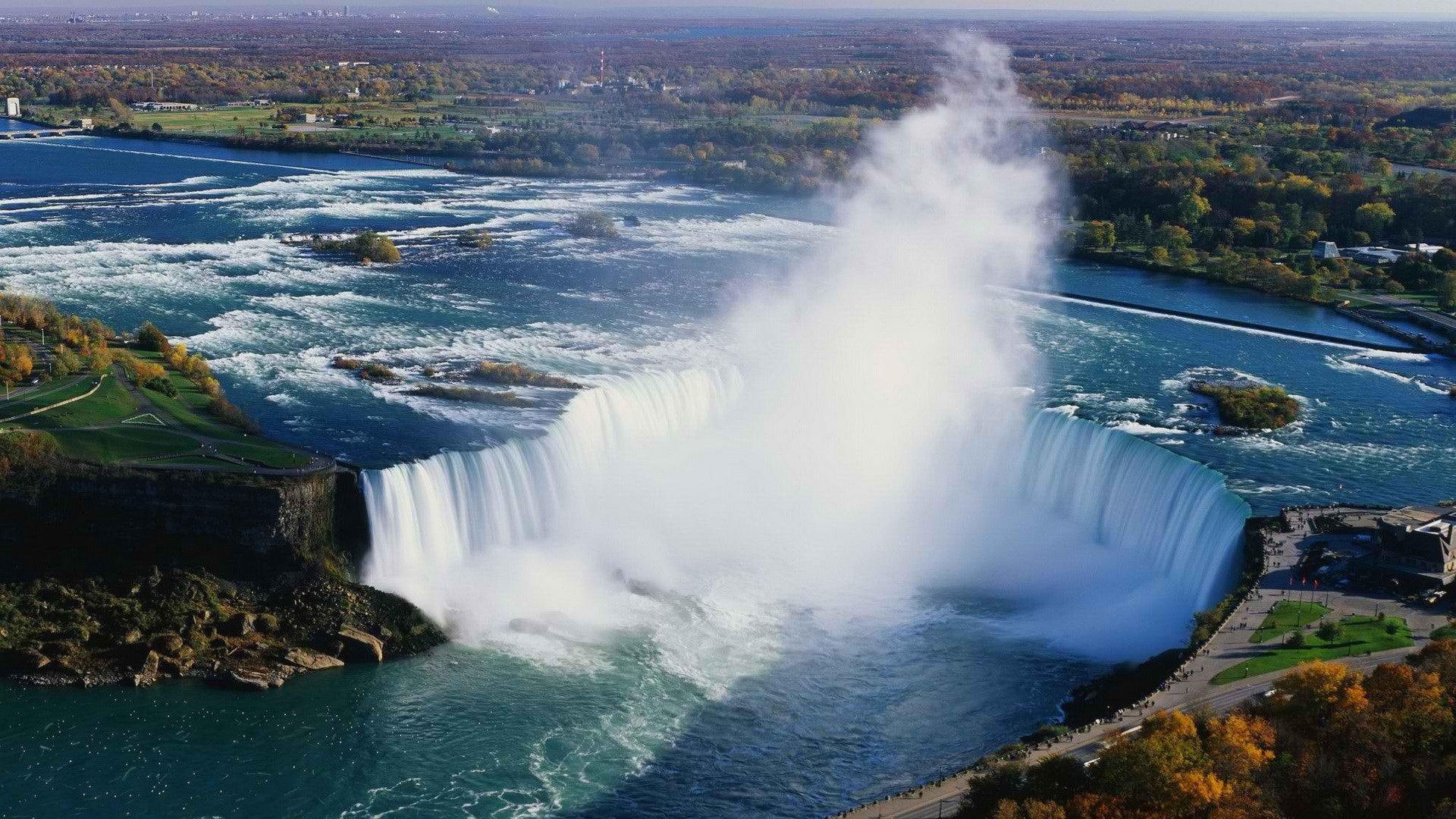 desktop, niagara, aerial, 1080P, falls, horseshoe, waterfalls, HD Wallpaper