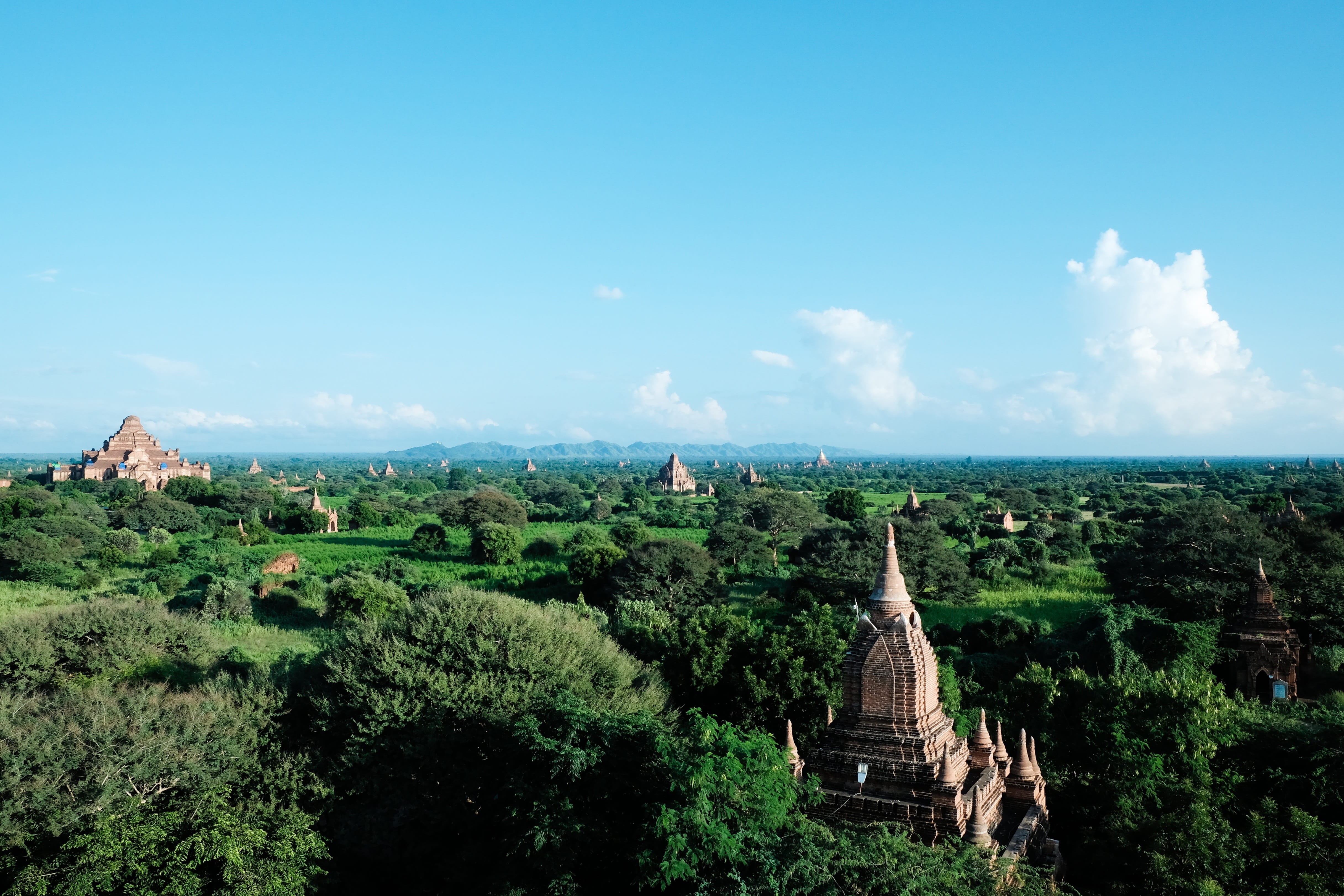 history, Wanderlust, environment, built structure, bagan, building exterior, building, myanmar, 4K, landscape, cloud - sky, architecture, tree, beauty in nature, HD Wallpaper