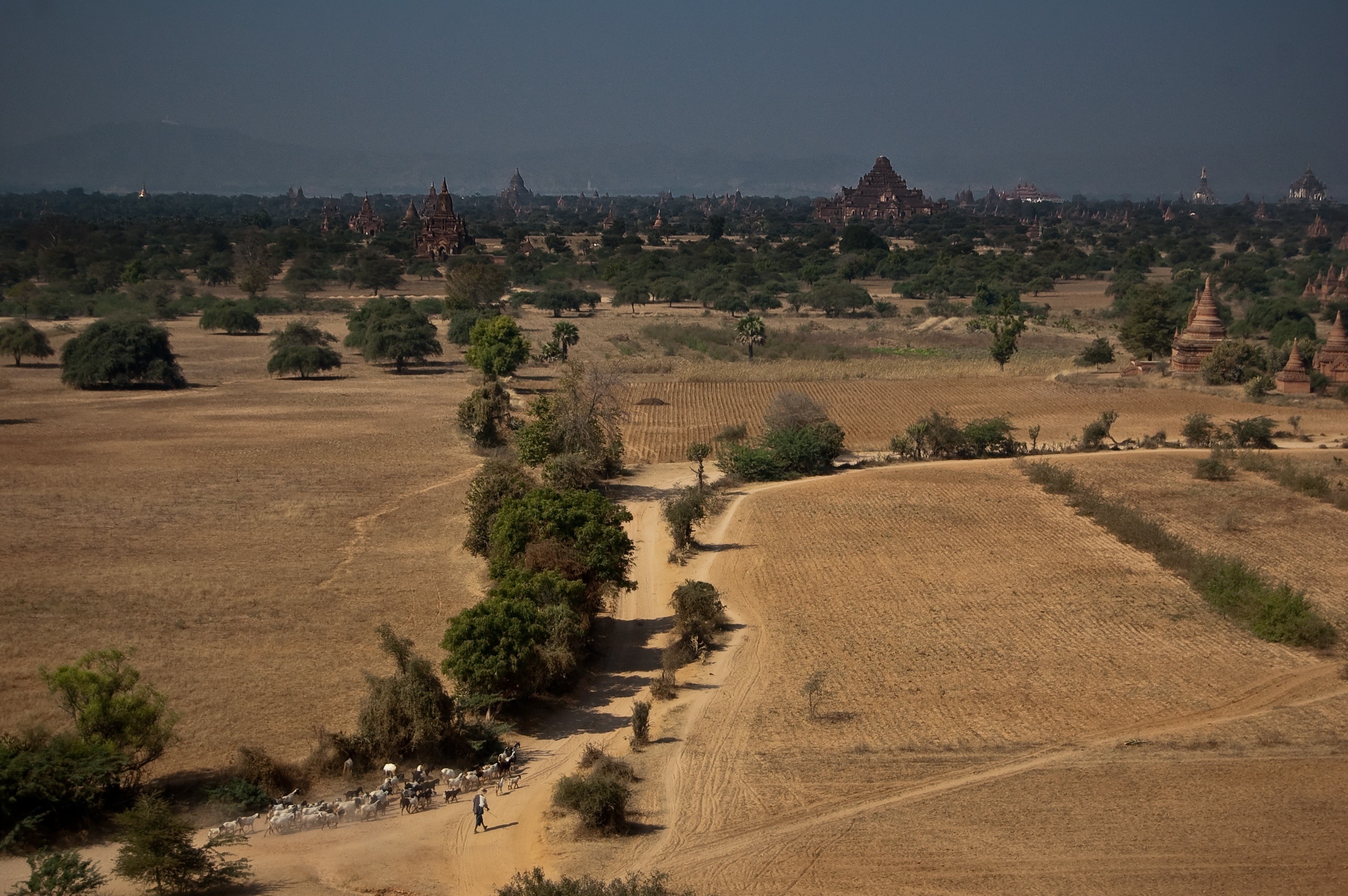 landmark, environment, ancient civilization, ancient, landscape, tranquil scene, day, burma, travel, built structure, sky, architecture, myanmar, pagoda, HD Wallpaper