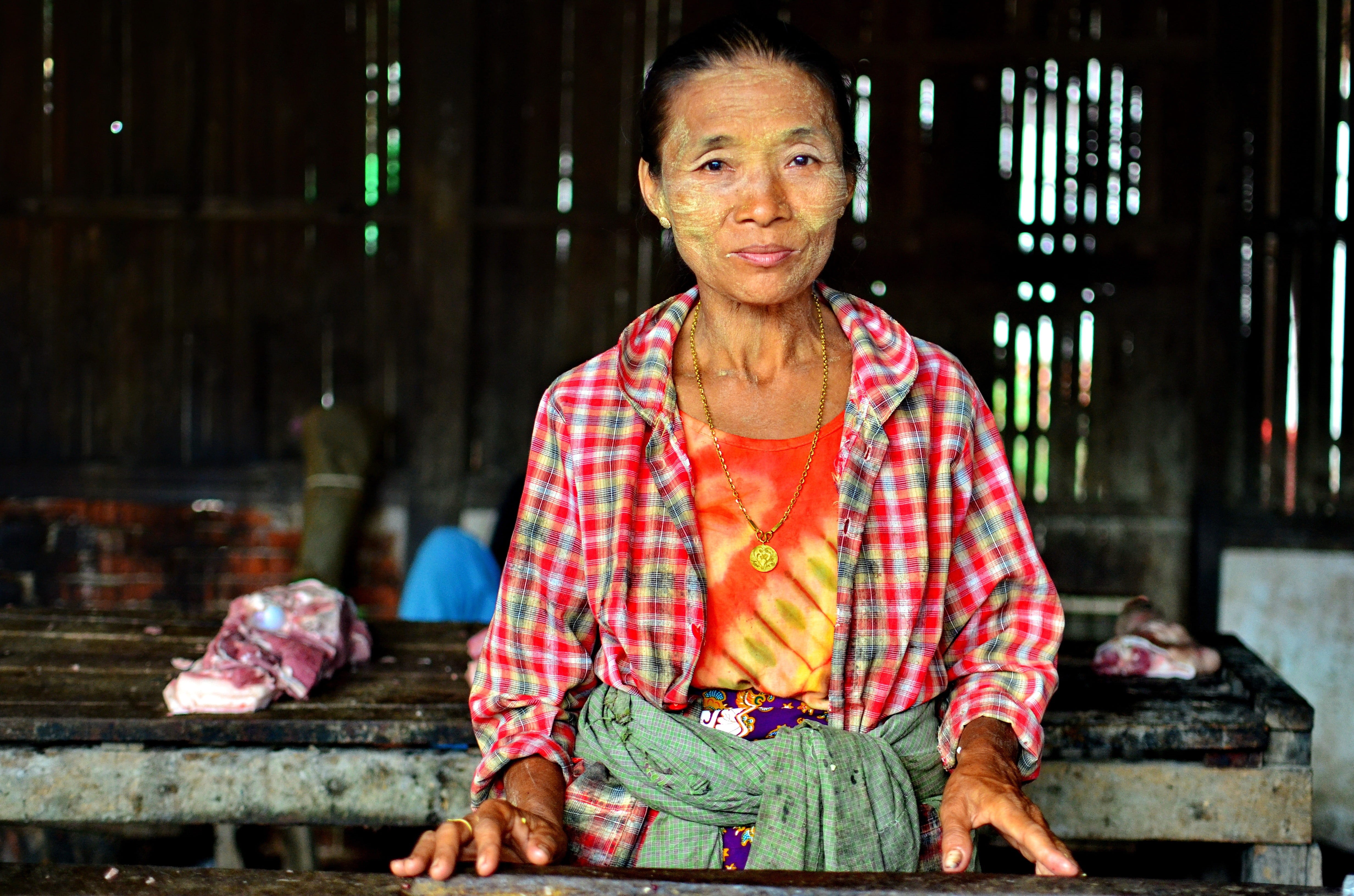 adult, happiness, culture, senior adult, front view, burma, casual clothing, grandmother, myanmar, traditional, working, one person, village, old, 4K, HD Wallpaper