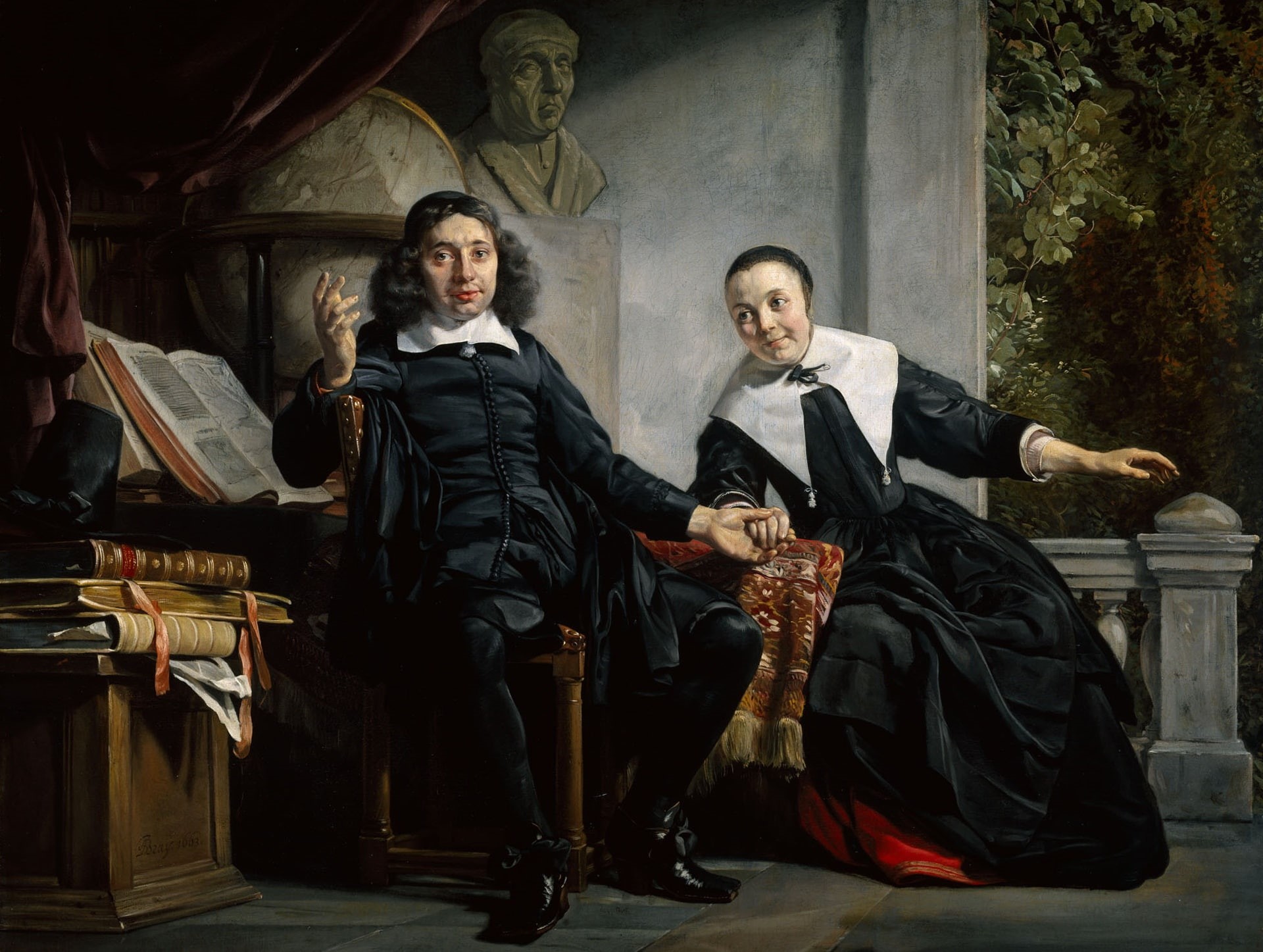 1080P, picture, A printmaker from Haarlem and His Wife, Jan de Bray, portrait, HD Wallpaper