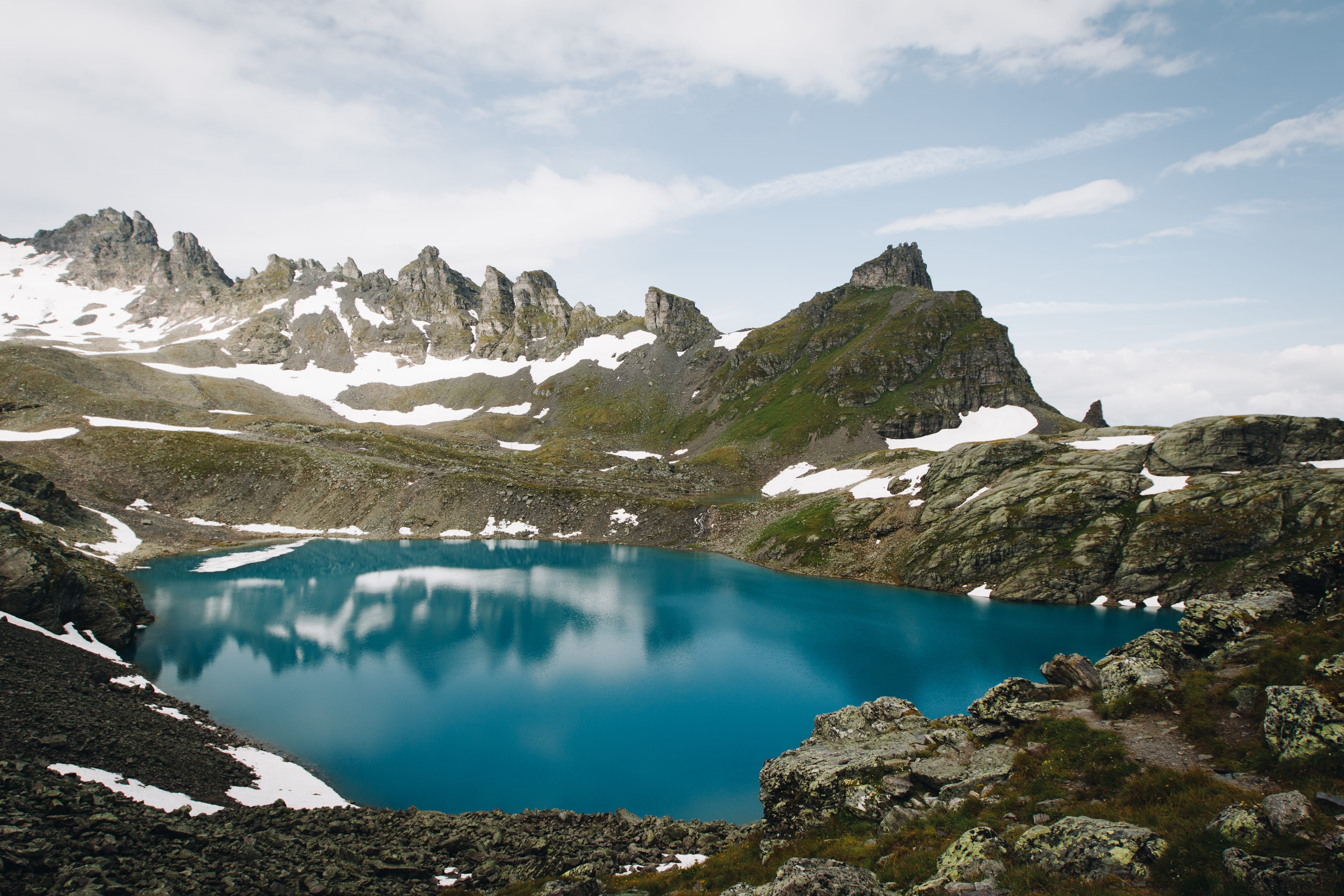 beauty in nature, non-urban scene, landscape, nature, cloud - sky, tranquil scene, wildsee, scenics - nature, mountain, remote, cloud, sky, reflection, HD Wallpaper