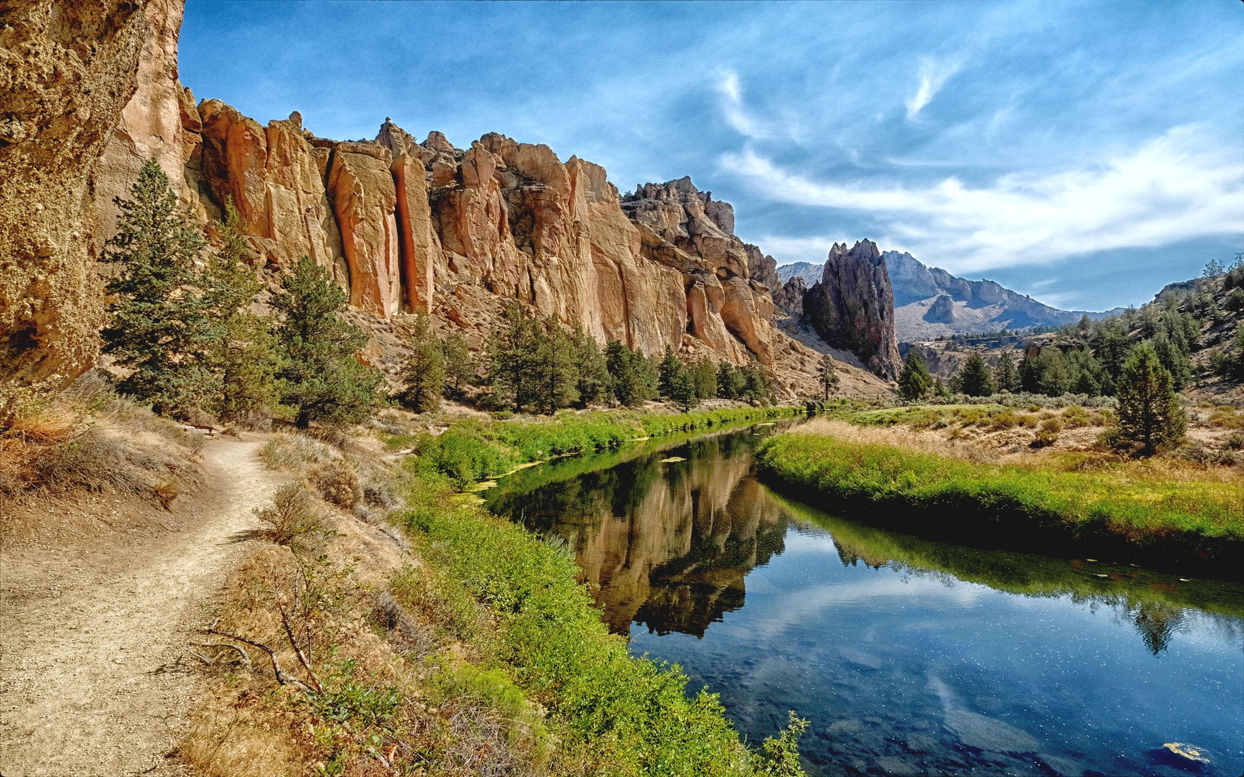 smith, rocky, 2K, oregon, reefs, landscape, bend, mountain, rock, state, park, river, hd, HD Wallpaper