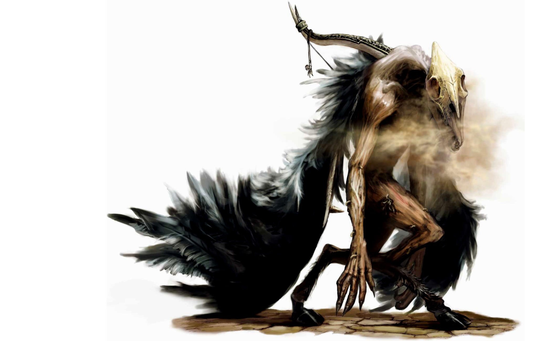 horse, demon, animal wildlife, vertebrate, hair, domestic, 1080P, pets, monster, death, animal themes, full length, indoors, studio shot, domestic animals, HD Wallpaper