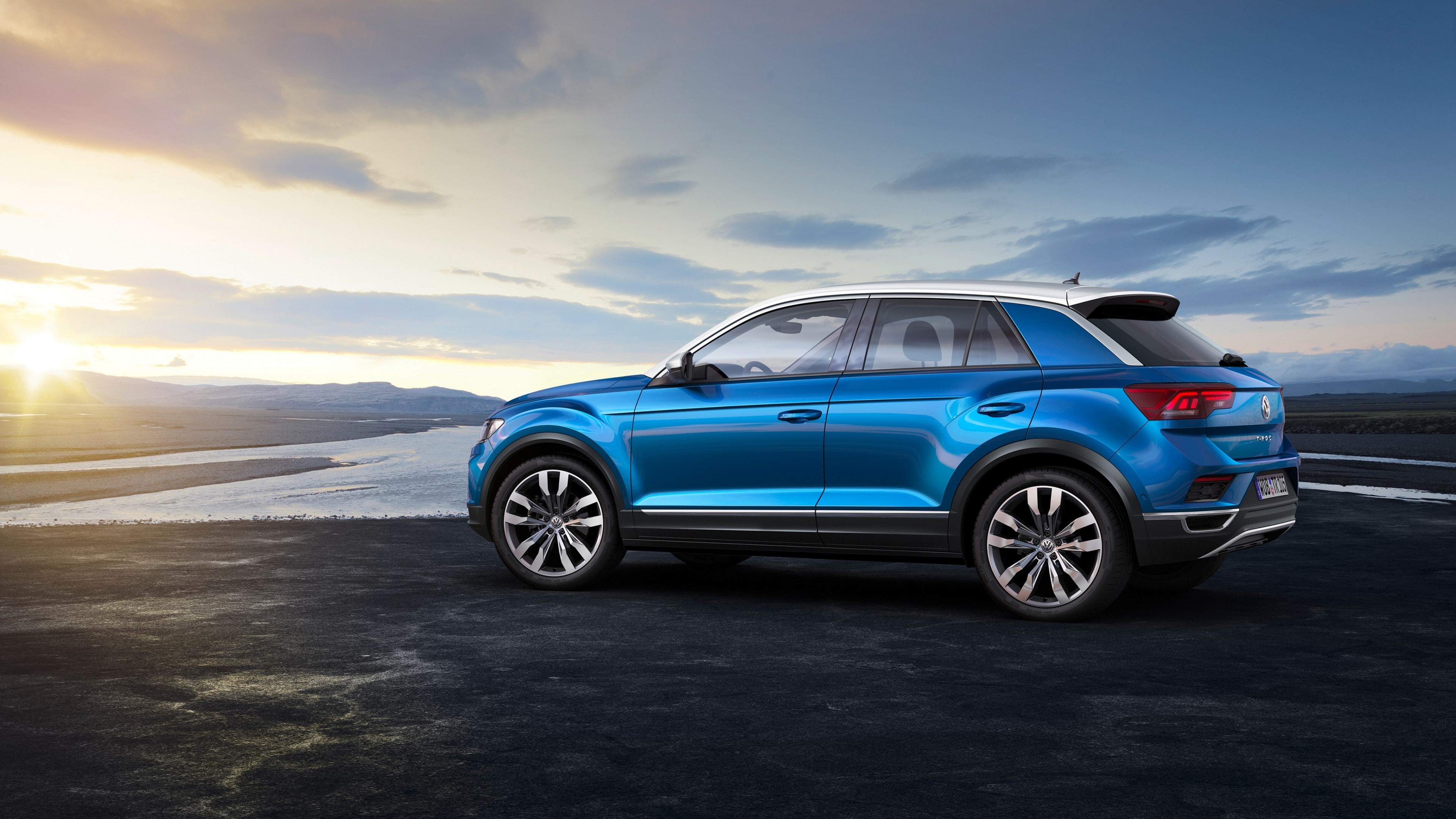 2020 Cars, suv, blue, 4K, Volkswagen T-Roc, 4k, HD Wallpaper