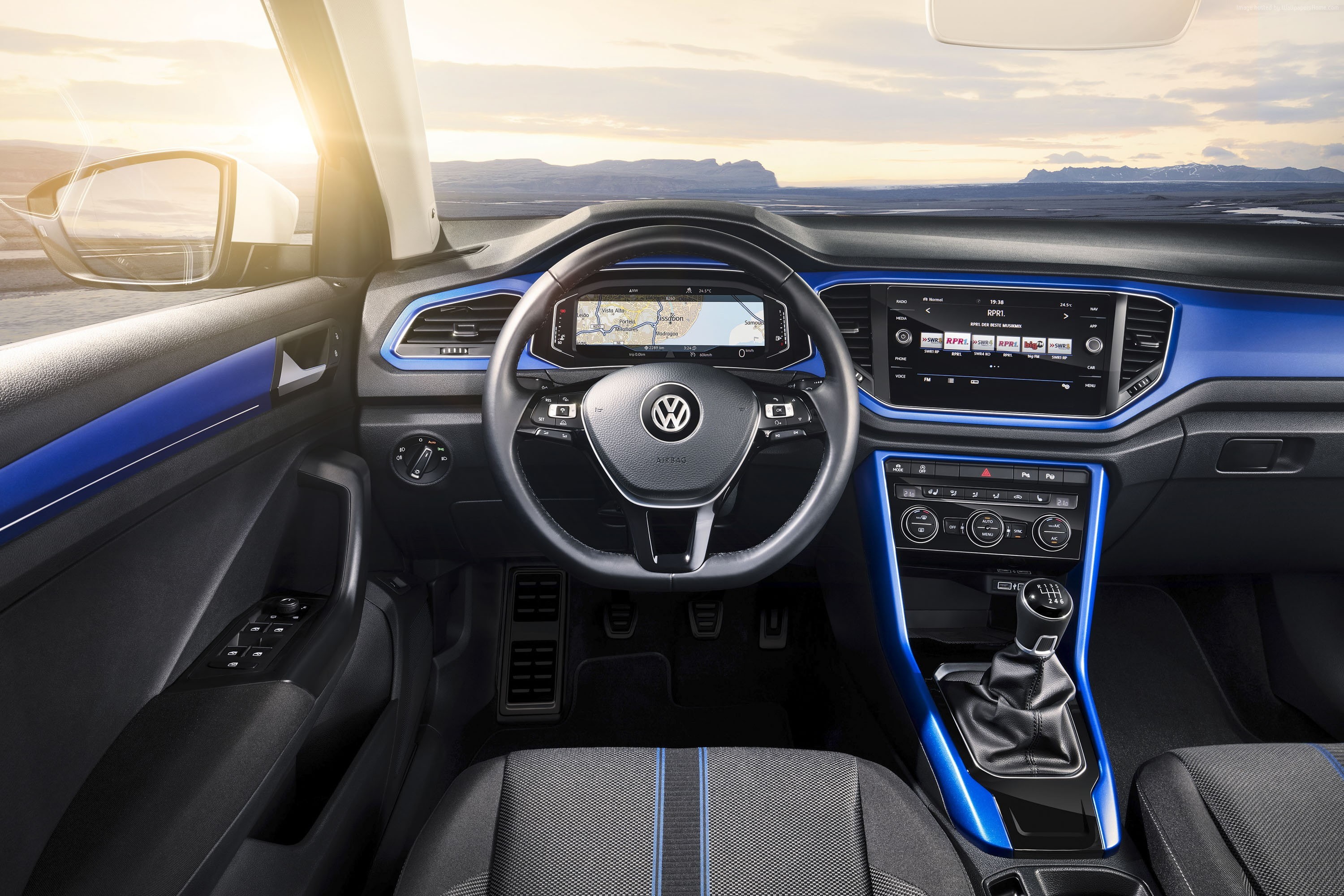 2020 Cars, 2K, Volkswagen T-Roc, interior, 4k, HD Wallpaper