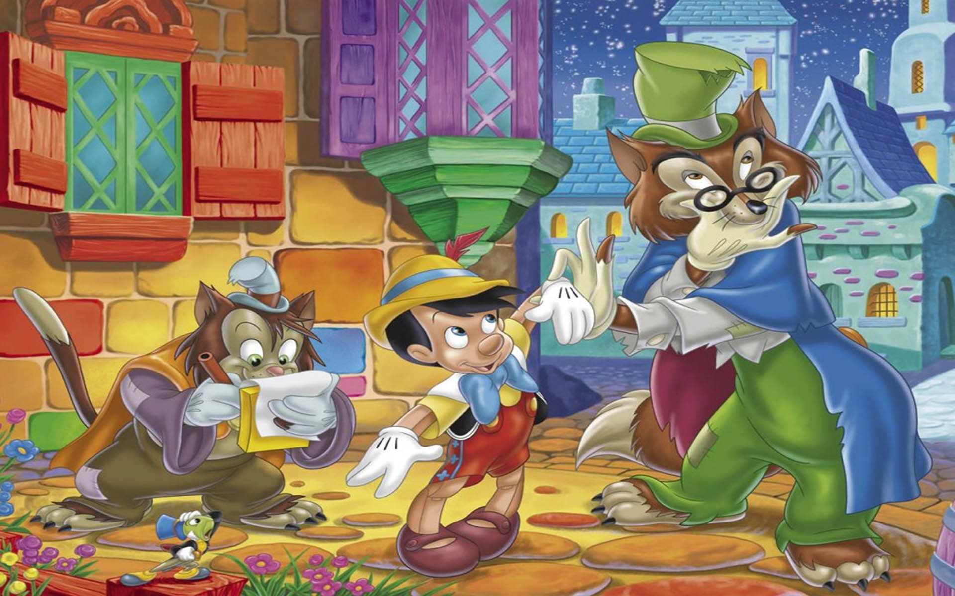 pinocchio, hd, walt, gideon, wolf, disney, 1080P, HD Wallpaper