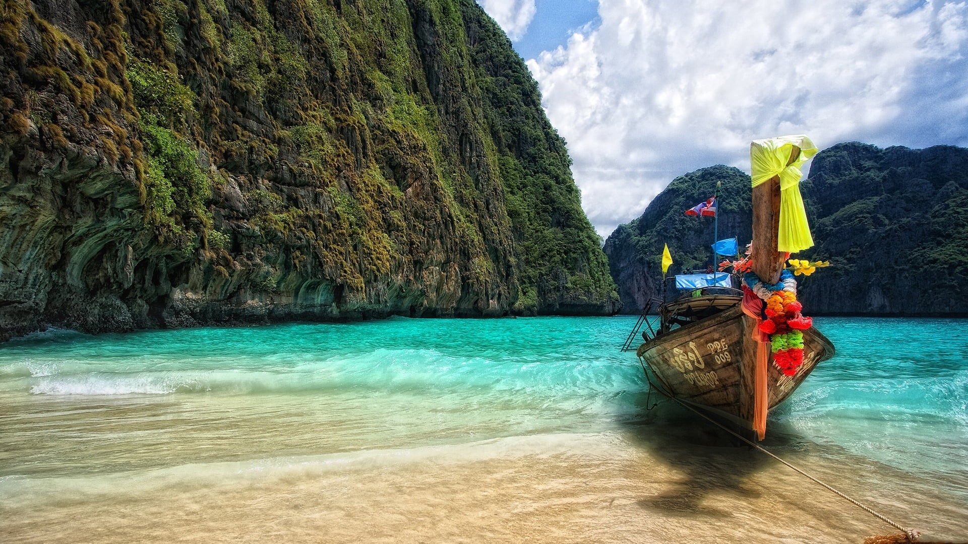 maya Bay, tourism, tropical Climate, sand, summer, krabi, day, adventure, beauty In Nature, blue, idyllic, water, relaxation, asia, seascape, phi, turquoise Colored, HD Wallpaper