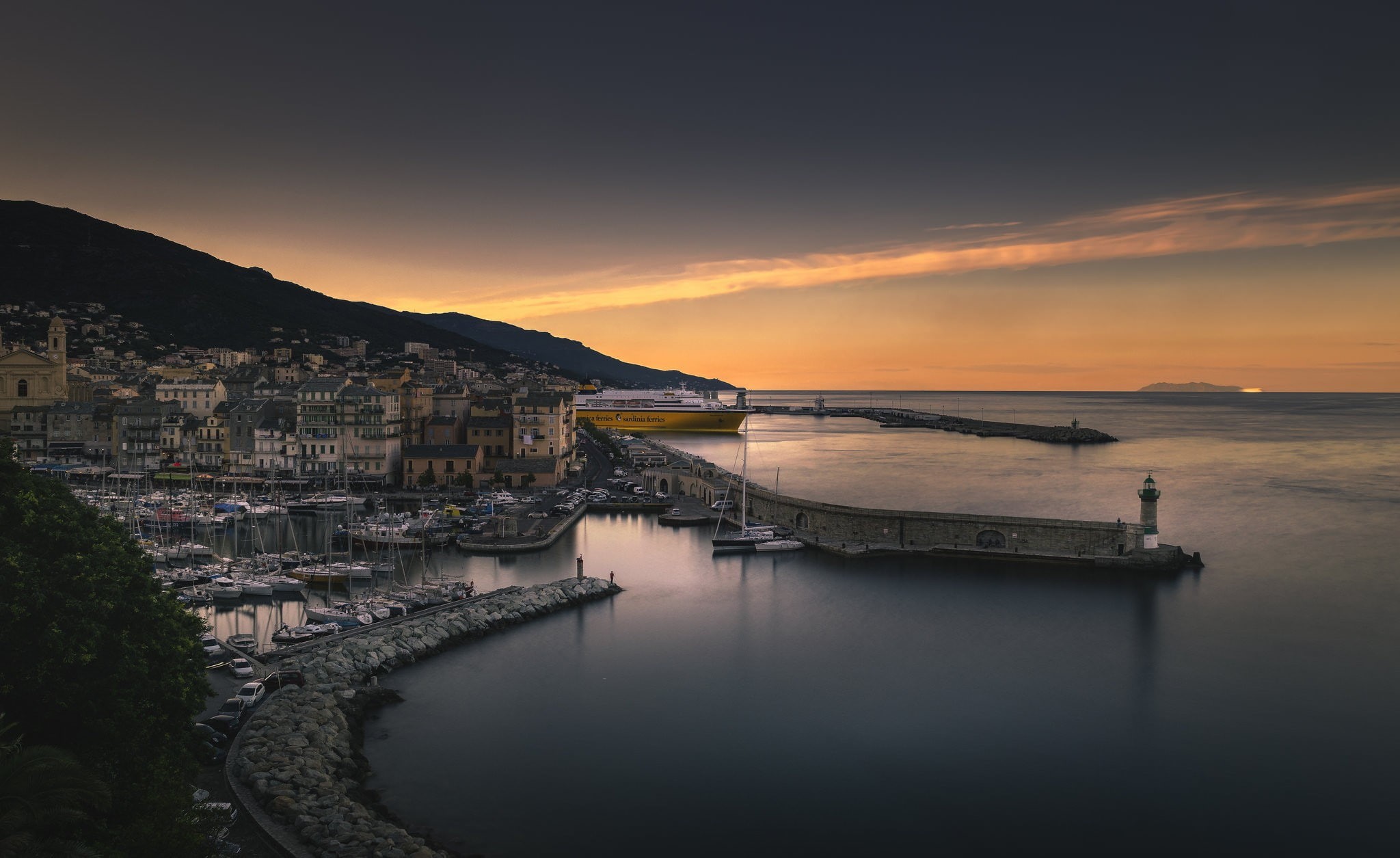 architecture, no people, built structure, sunset, cloud - sky, sky, land, building exterior, townscape, beauty in nature, nature, 1080P, city, coast, water, HD Wallpaper