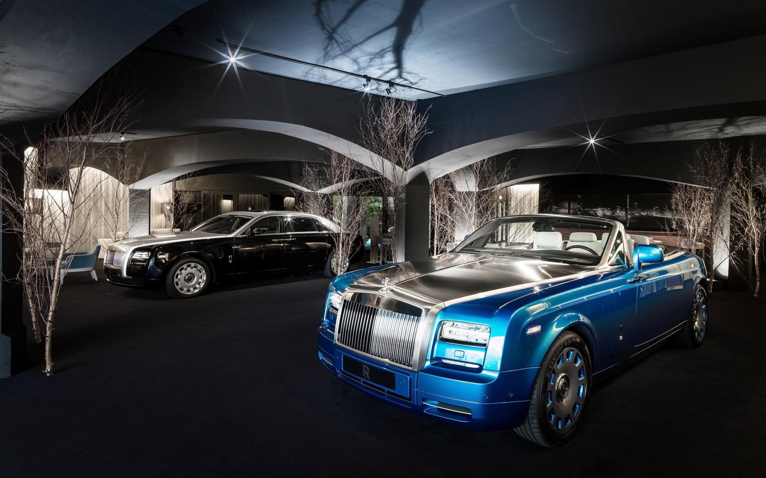 rolls, 2K, sardinia, cars, rolls royce, studio, 2014, convertible, gray, summer, coupe, royce, blue, HD Wallpaper