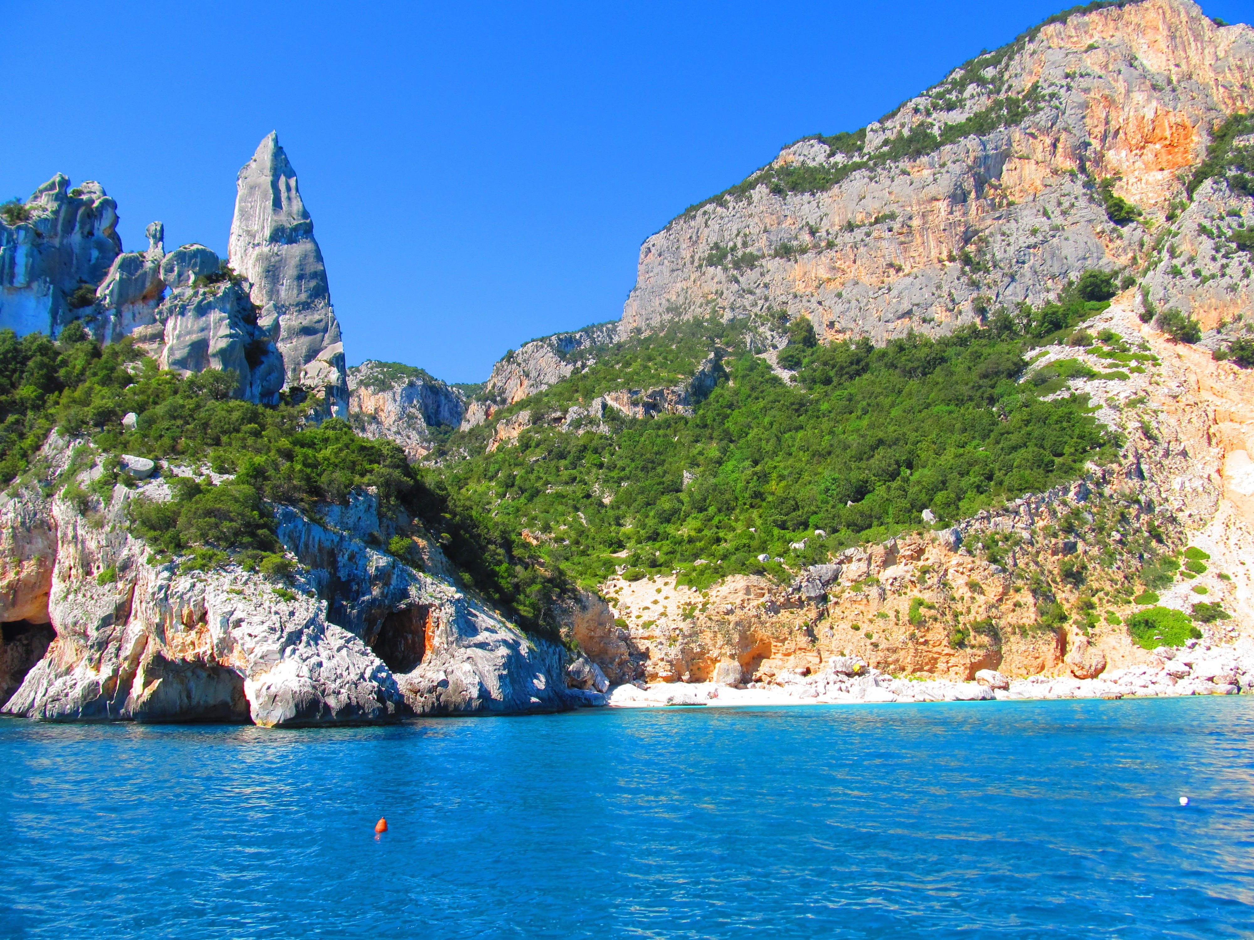 nature, clear sky, blue, daytime, mountain, cala goloritze, rock formation, 4K, rippling, formation, rock, rock - object, beauty in nature, scenics - nature, HD Wallpaper