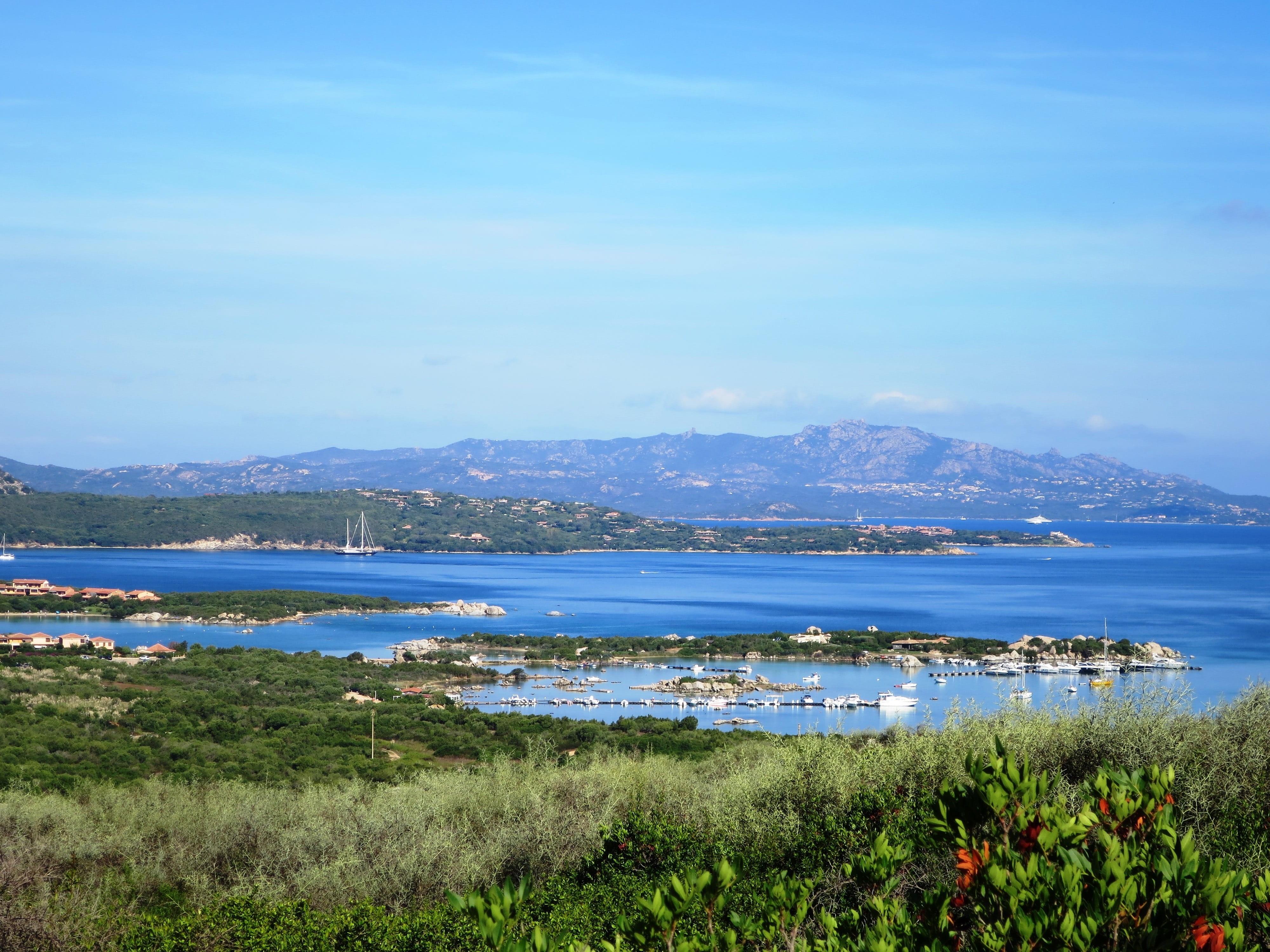 grass, tranquility, no people, transportation, tranquil scene, non-urban scene, beauty in nature, day, water, sea, views of golfo aranci, nautical vessel, HD Wallpaper