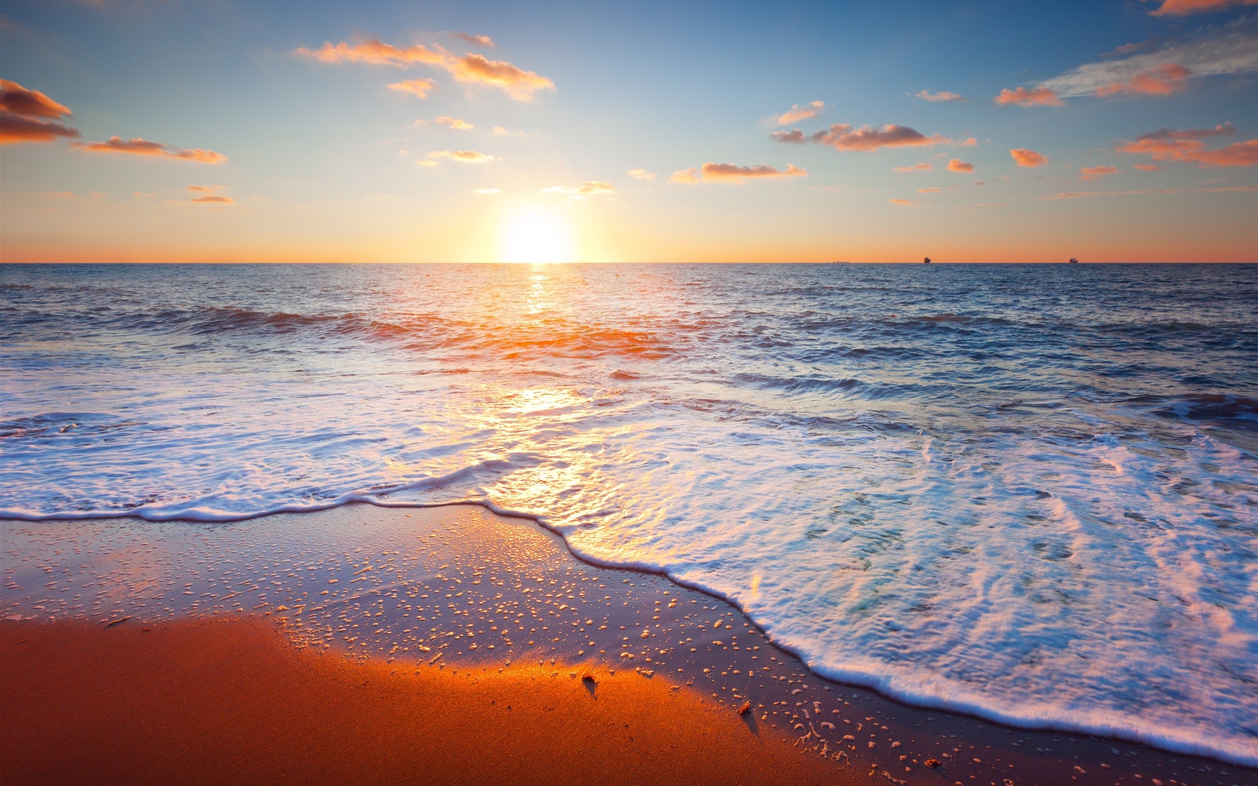 Beautiful, Scenery, Sand, Clouds, Sunset, Sky, 2K, seashore, Sea, Beach, dunes, HD Wallpaper