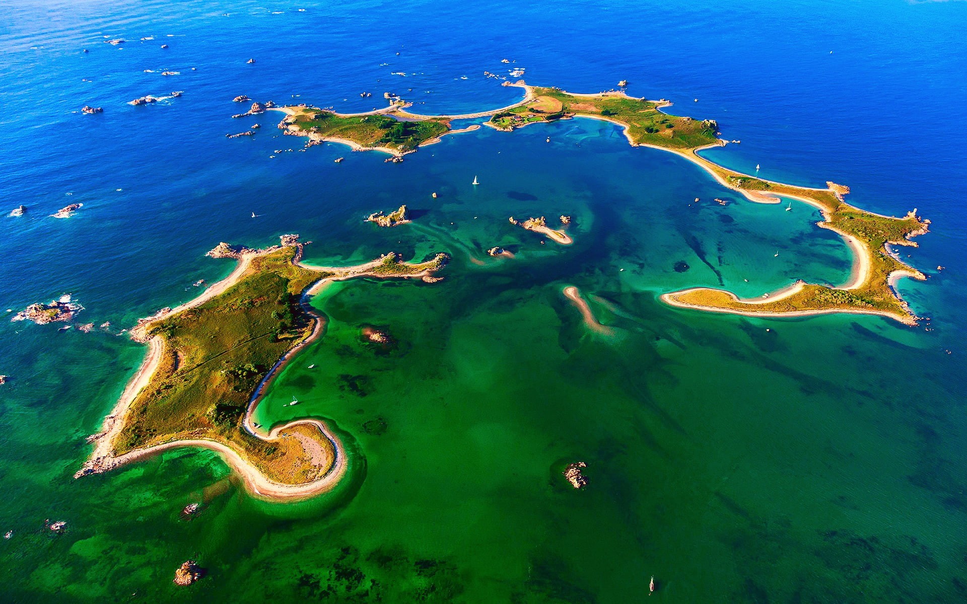 Sea, France, Brittany, 1080P, Côtes d Armor, tes, armor, c, d, islands, HD Wallpaper