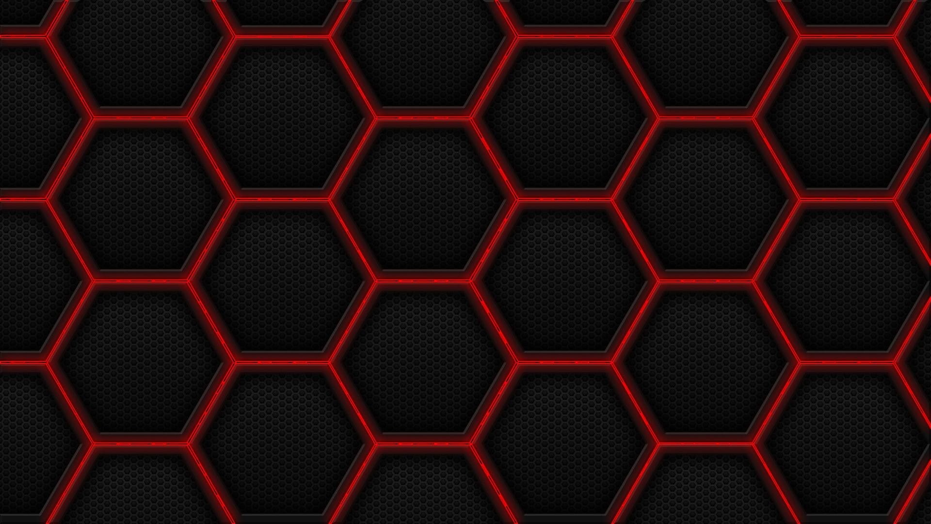 square shape, hexagon, repetition, circle, metal, backgrounds, silver colored, pattern, textured, shiny, design, full frame, red, in a row, macro, close-up, HD Wallpaper