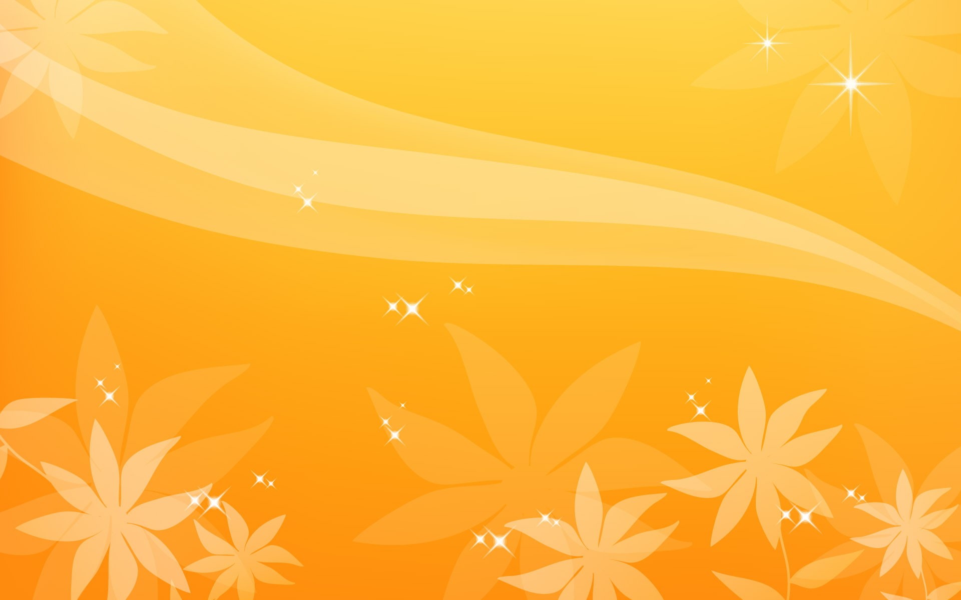 abstract, floral, yellow, vector, pattern, 1080P, HD Wallpaper