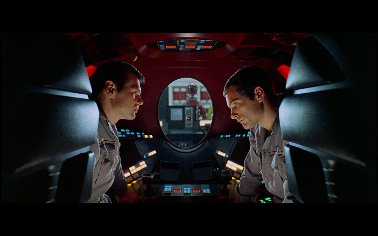 indoors, male friendship, transportation, two people, men, dark, 720P, working, mode of transportation, motor vehicle, mature men, adult, people, 2001: A Space Odyssey, HD Wallpaper