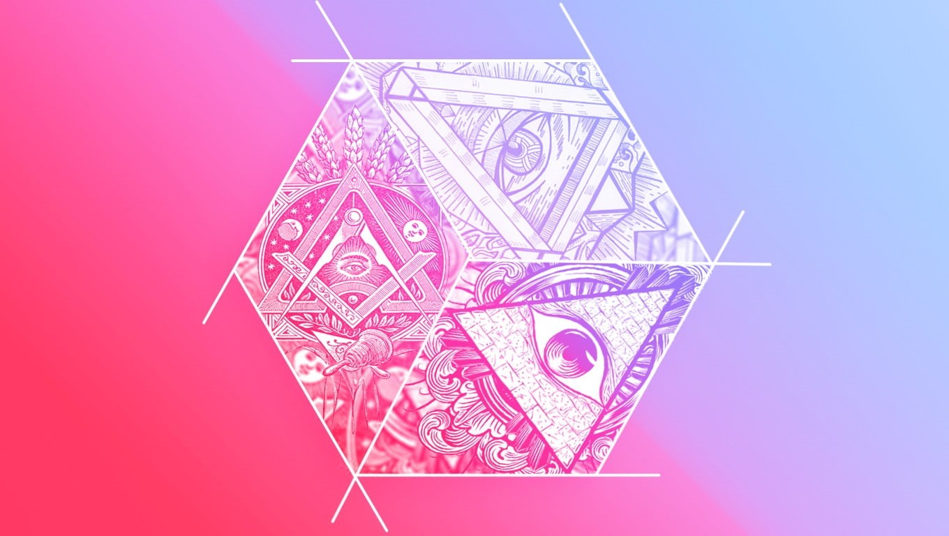 hexagon, 720P, Illuminati, 3D, HD Wallpaper