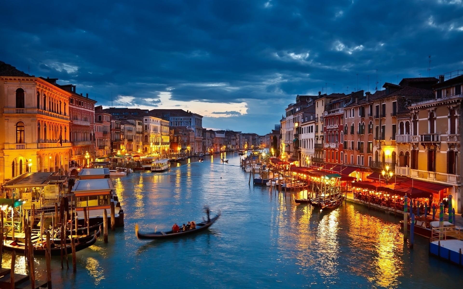 grand, mode of transportation, no people, nautical vessel, built structure, city, waterfront, cityscape, port, sky, illuminated, clouds, nature, dusk, residential district, HD Wallpaper