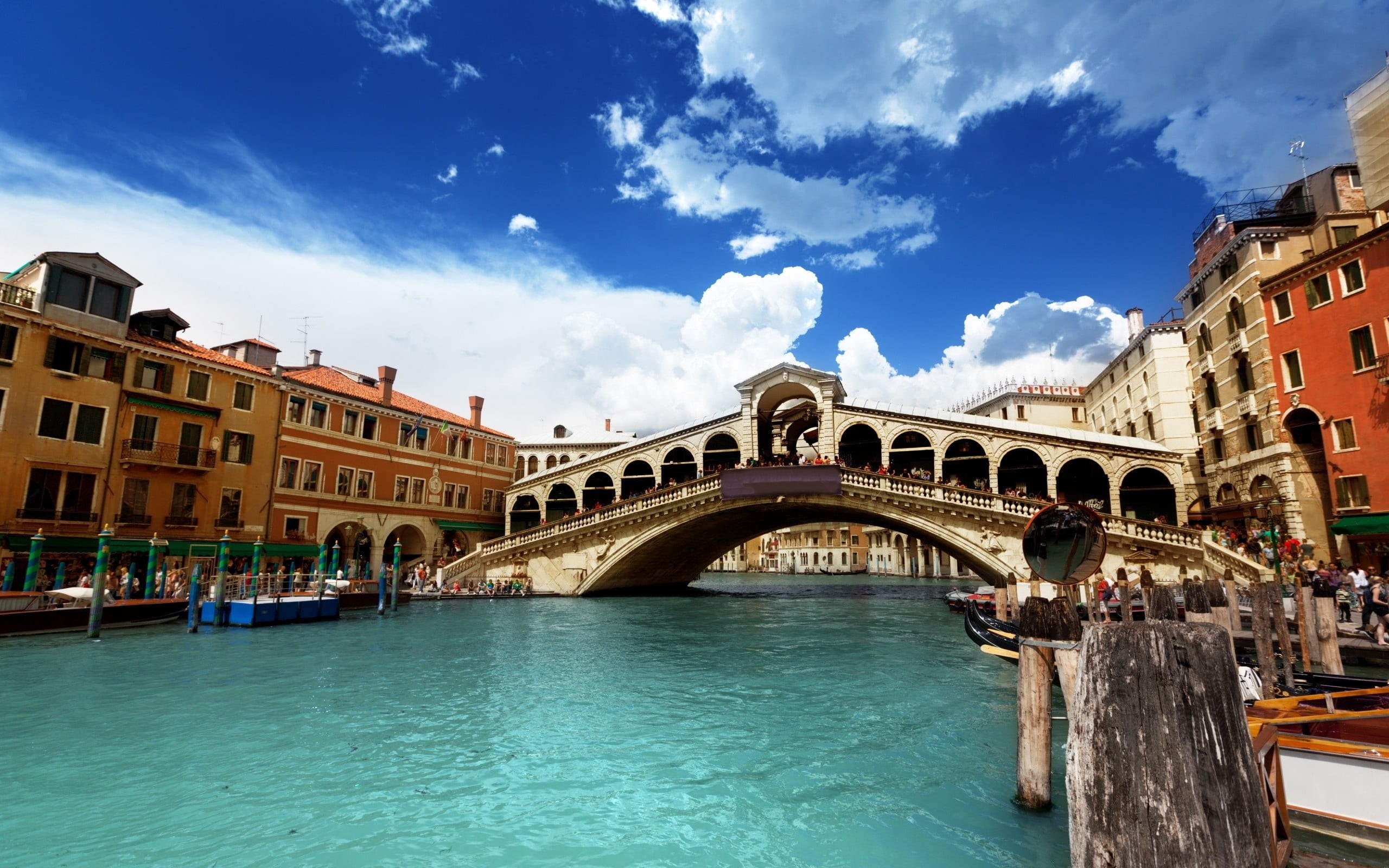 summer, tourism, cloud - sky, building Exterior, vacations, nature, canal, italy, cultures, tourist, day, venice, old, gondolier, river, journey, bridge - Man Made Structure, HD Wallpaper