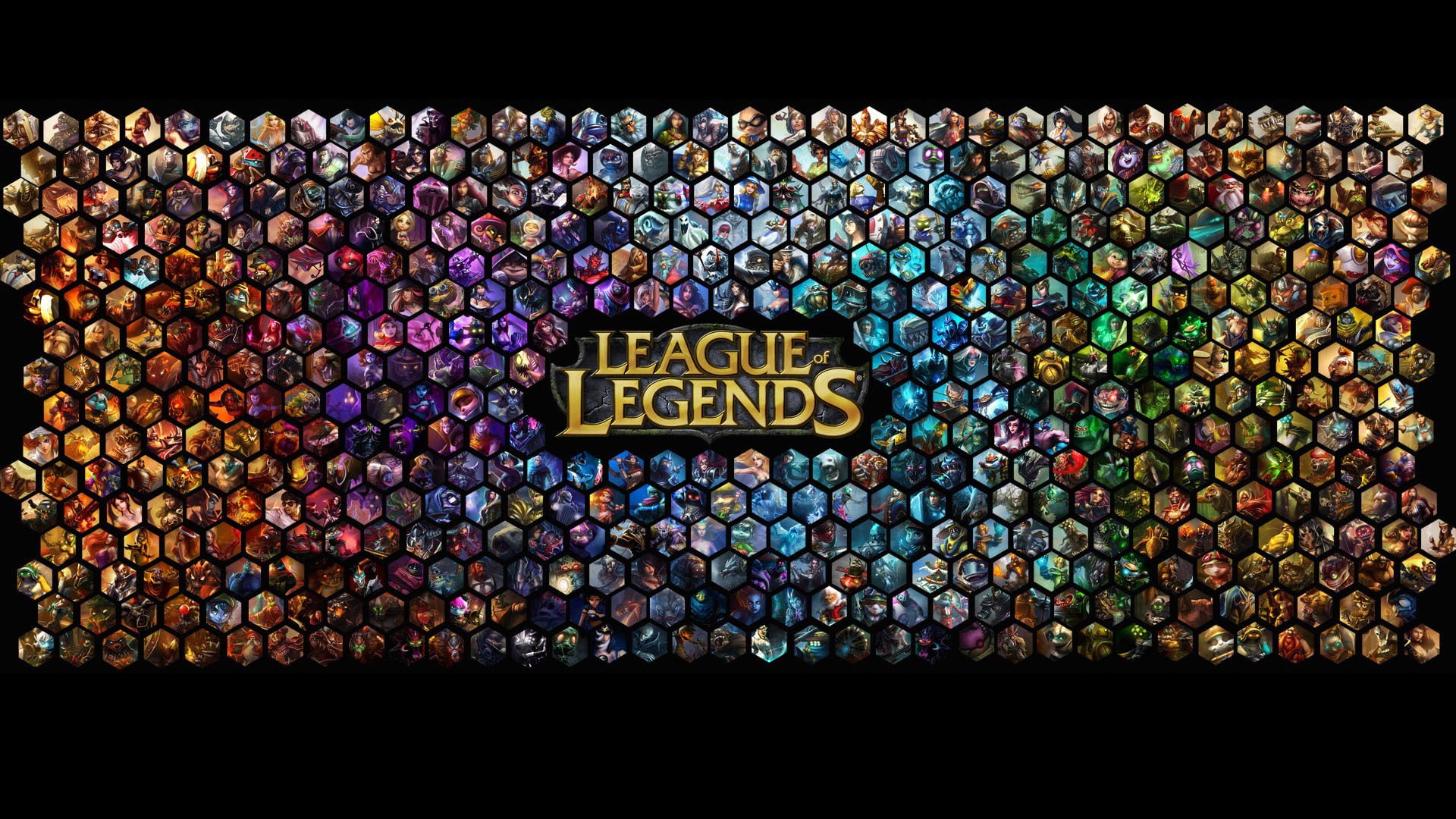 hd, league, hero, legends, cells, rainbow, 1080P, league of legends, heroes, colors, beehive, HD Wallpaper