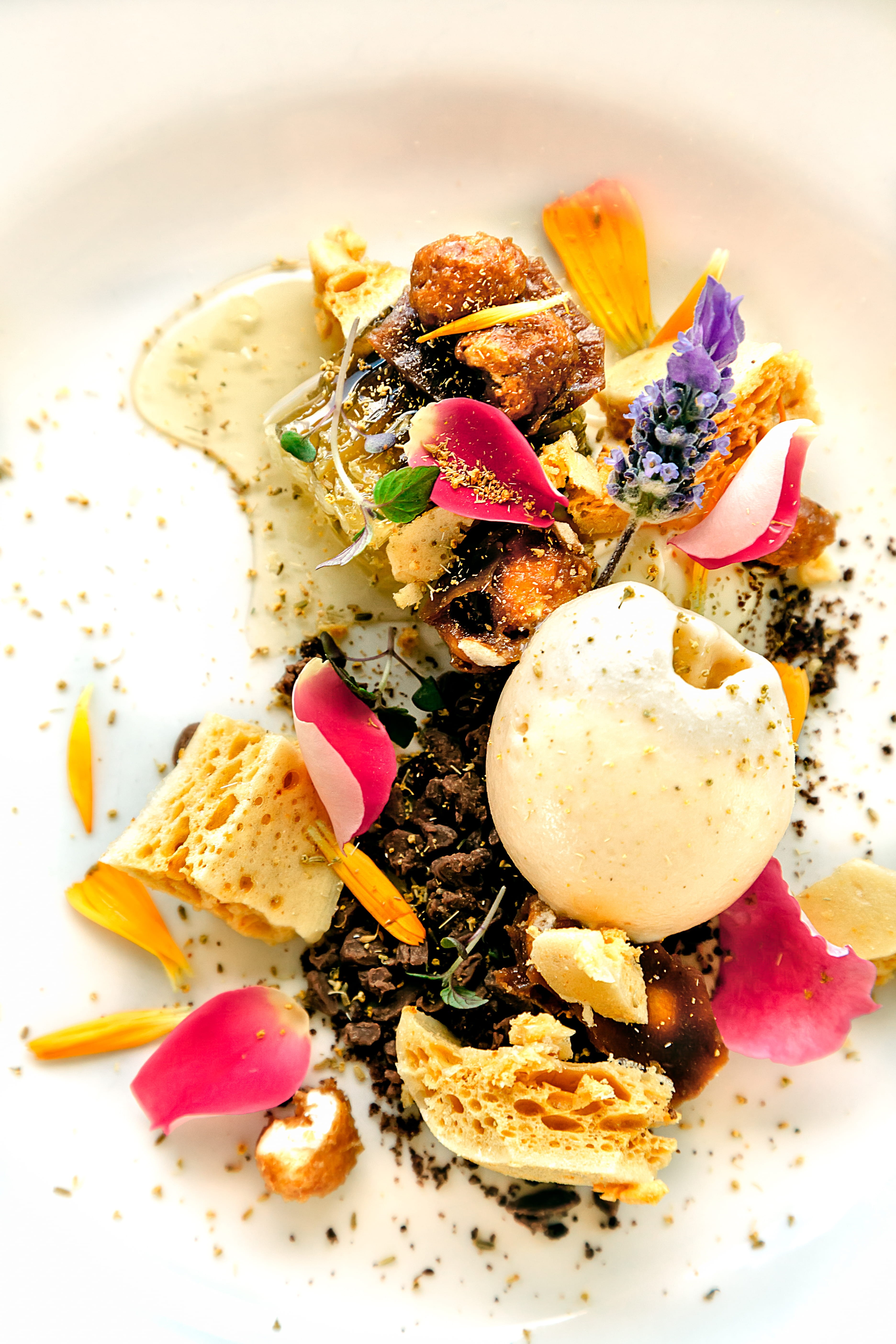 food styling, chocolate, sweet, gourmet, ready-to-eat, pollen, healthy eating, icecream, lavendar, close-up, high angle view, freshness, food, indoors, Phone HD Wallpaper