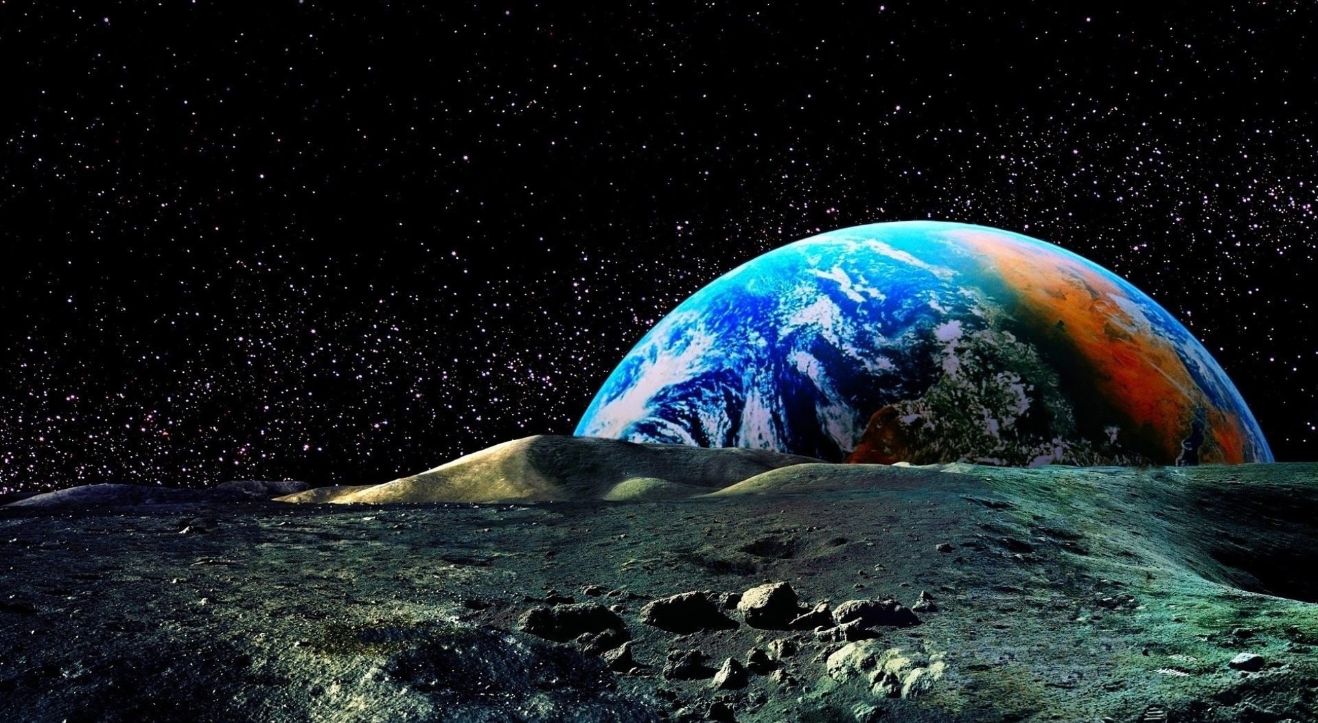 low angle view, view, astronomy, sky, star - space, rock, tranquility, nature, night, idyllic, illustration, 1080P, no people, land, scenics - nature, HD Wallpaper