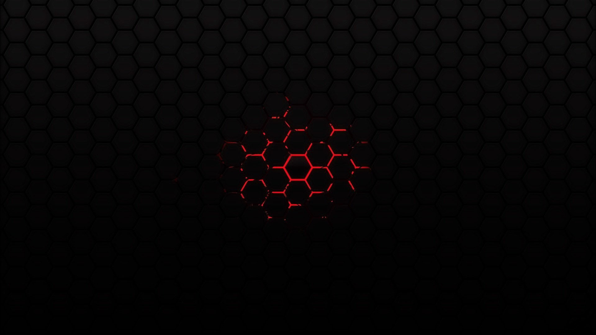 Pattern, 1080P, Abstract, honeycombs, red, HD Wallpaper