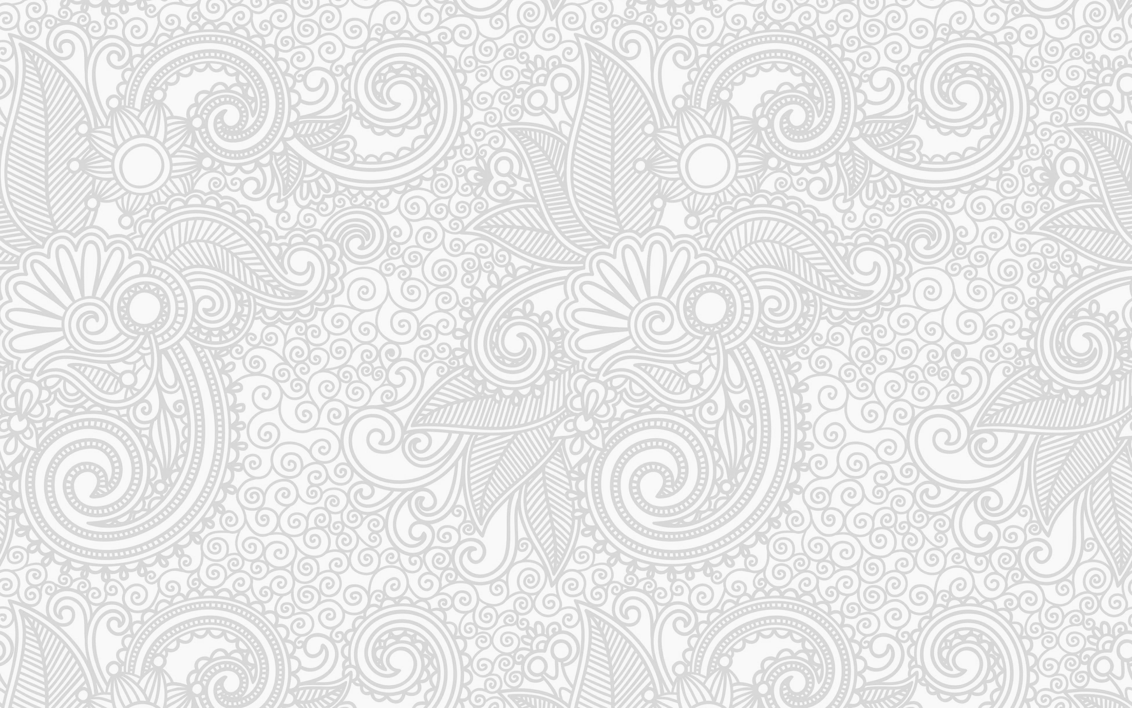 design, swirl, textile, textured effect, repetition, rose - flower, textured, flower, 4K, flowering plant, line, antique, white color, no people, HD Wallpaper