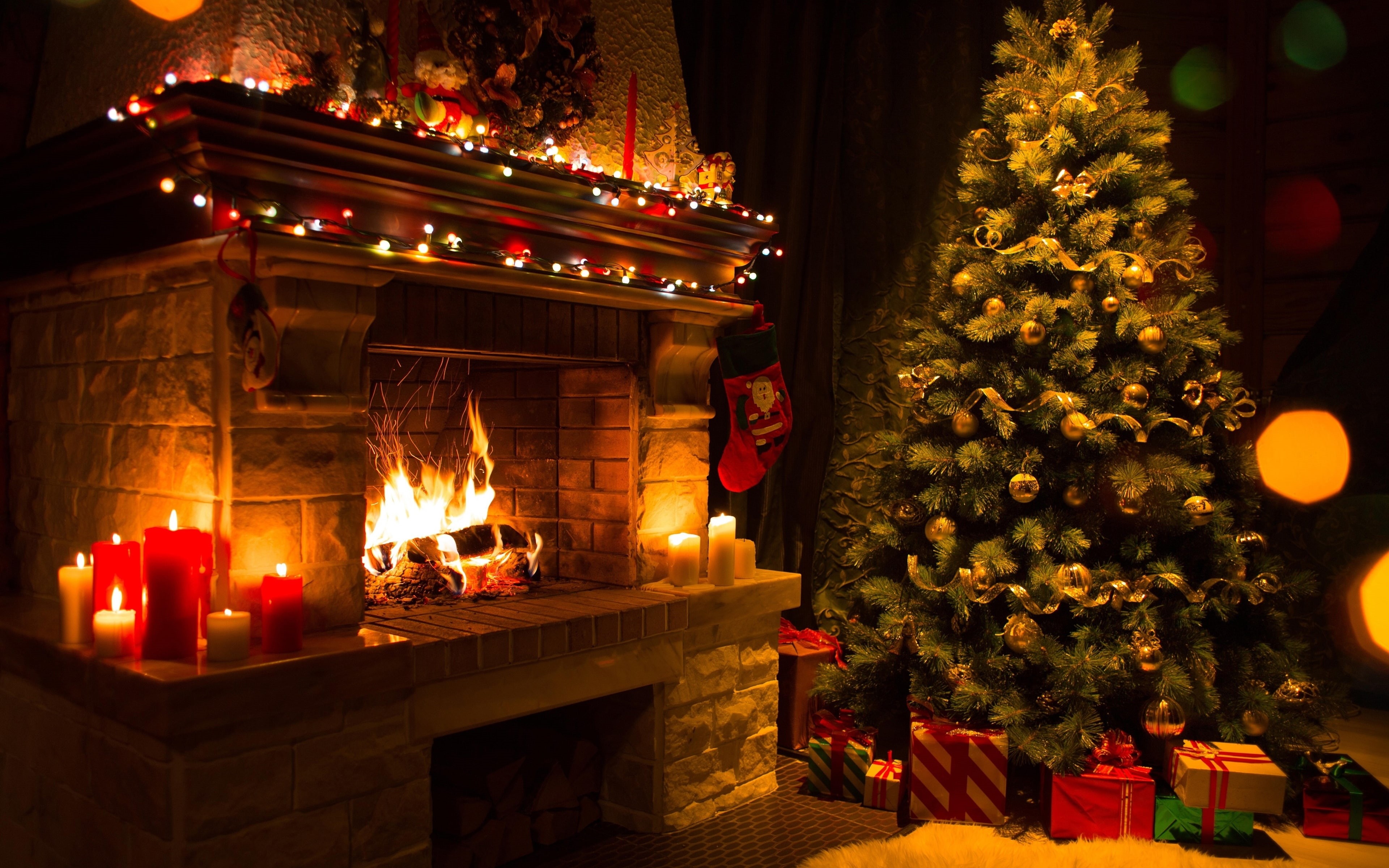 home, christmas, 4K, celebration, decorations, tree, 2016 christmas, HD Wallpaper