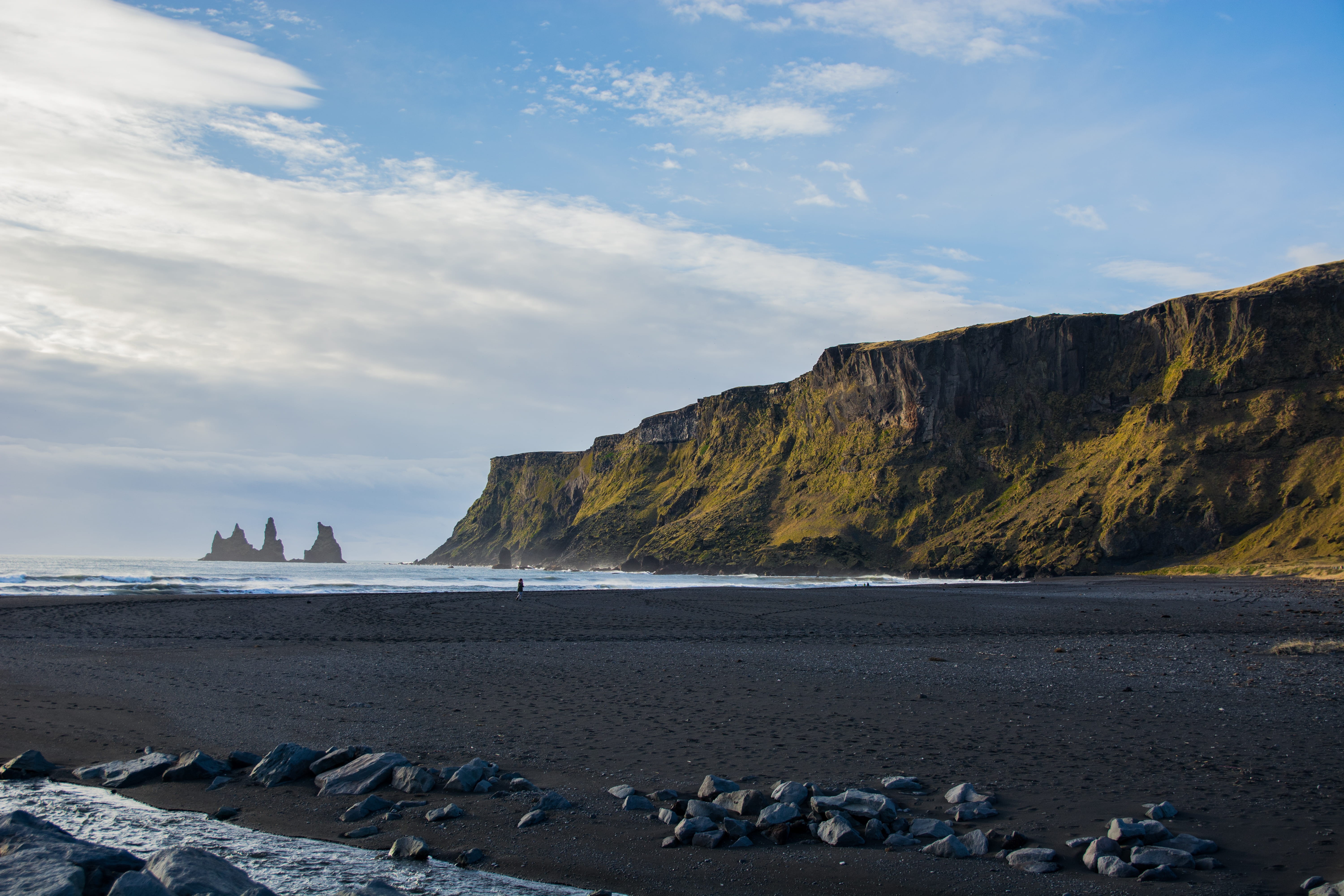 sea, clouds, nature, rocky coastline, beauty in nature, land, tranquil scene, cloud - sky, mountain, nikon d7100, water, rock formation, beach, waves, no people, HD Wallpaper