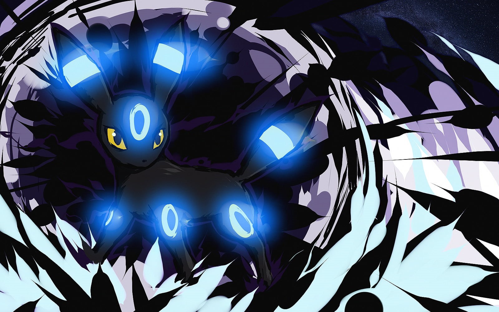Shiny Umbreon, 720P, dark, Pokémon, shiny, Umbreon, HD Wallpaper