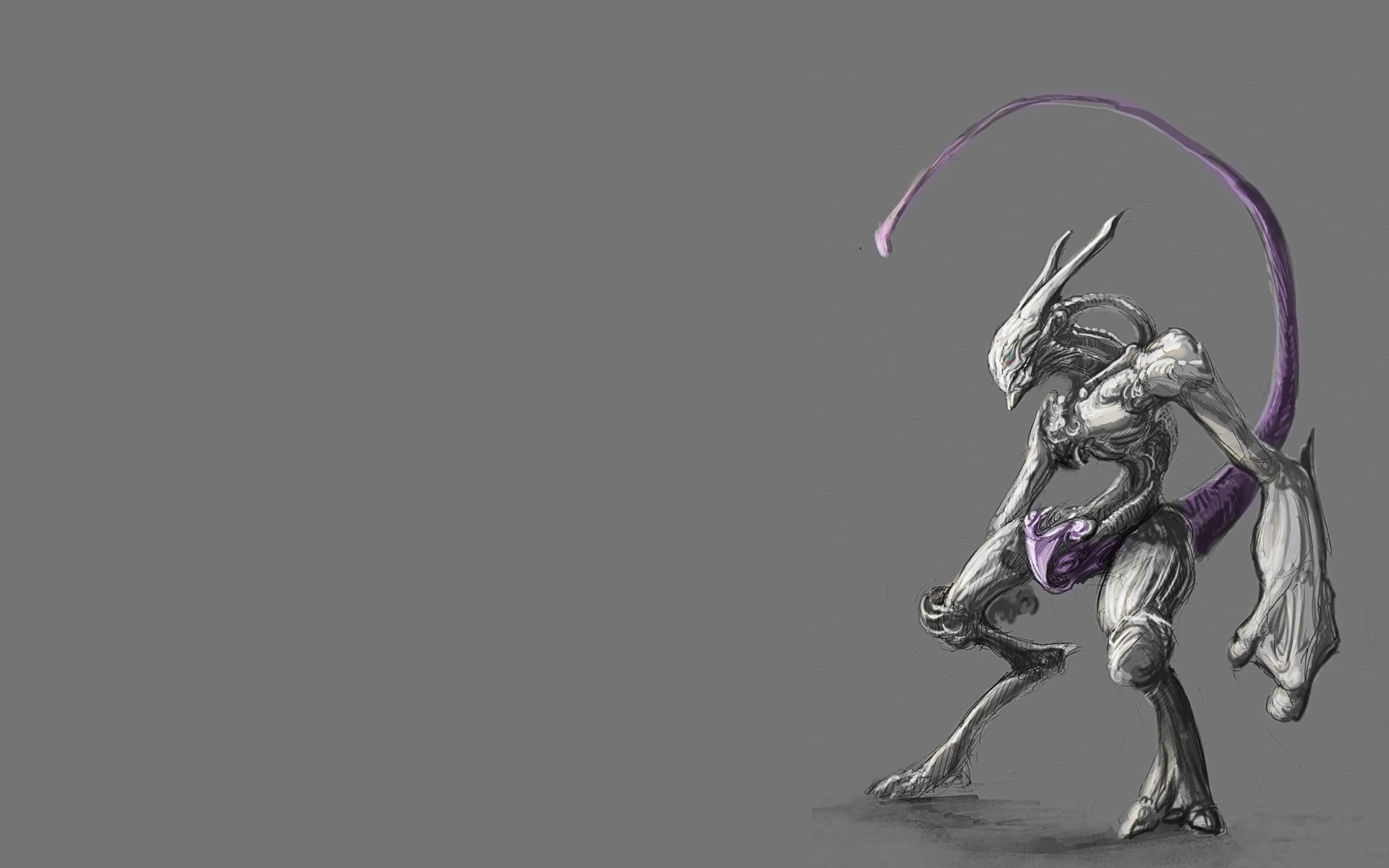 black background, cut out, purple, pokemon, Pokémon, gray, graphic, still life, sport, representation, abstract, art and craft, 1080P, no people, illuminated, HD Wallpaper