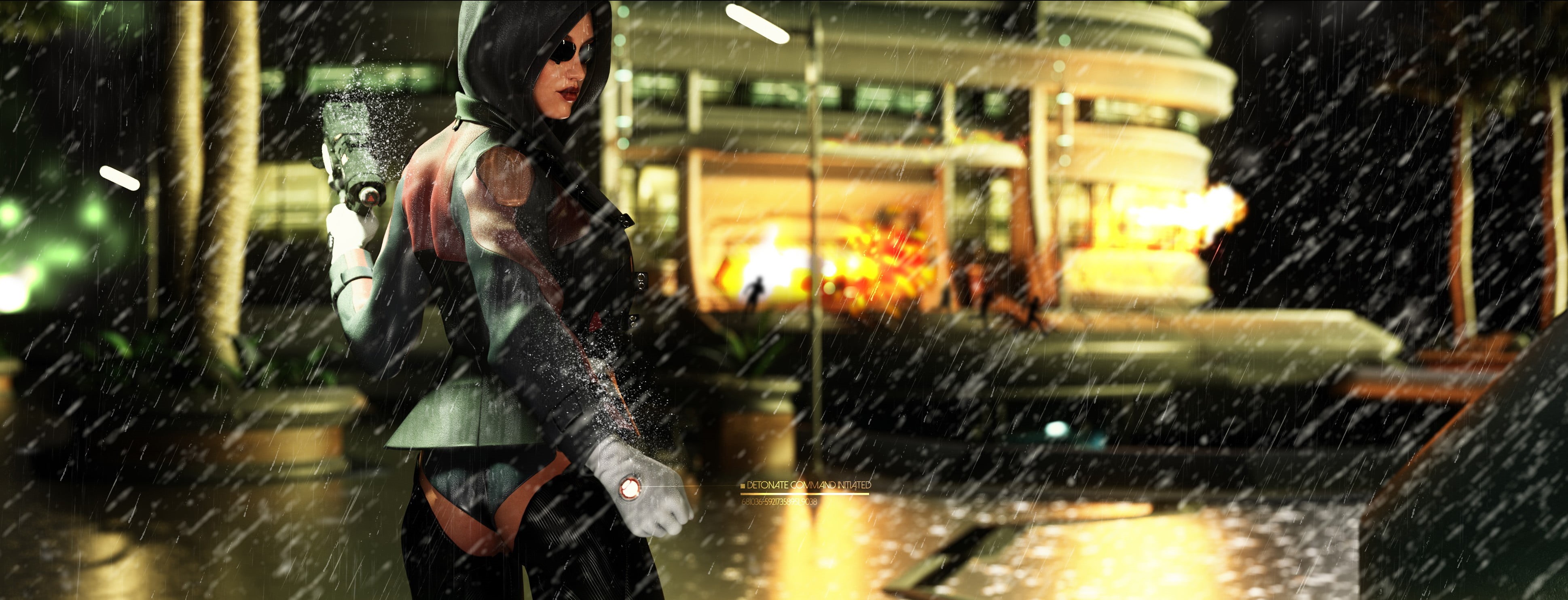 water, nature, street, video games, black, young adult, three quarter length, window, rainy season, motion, transparent, reflection, rain, outdoors, wet, HD Wallpaper