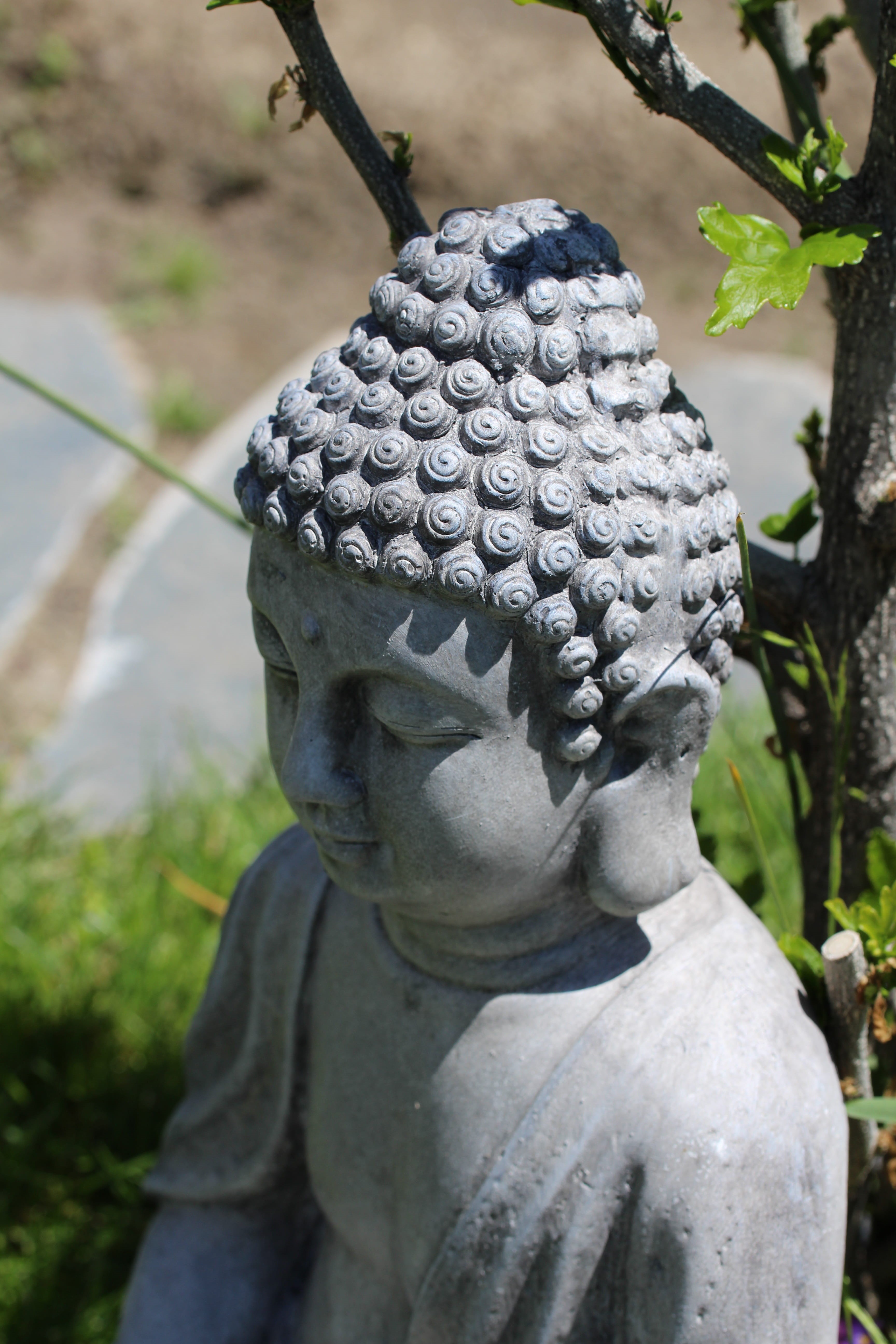 sprituell, close-up, inner calm, Buddha, yoga, satisfied, harmony, Prayer, sculpture, nature, outdoor, garden, wellness, meditate, asia, summer, God, buddhism, Phone HD Wallpaper