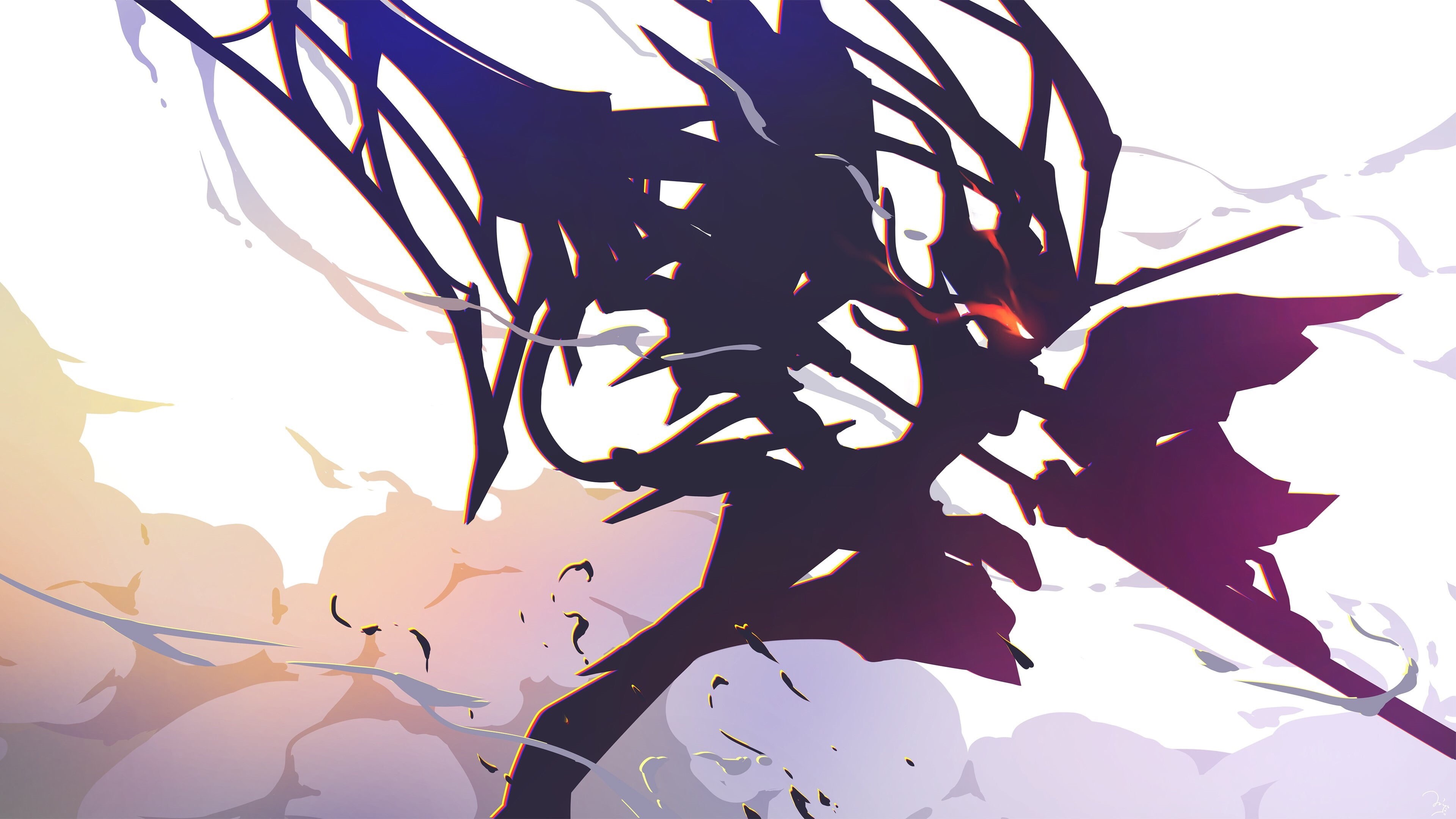 day, mech, sky, character, plant part, Strelizia (DARLING in the FRANXX), anime, beauty in nature, Darling in the FranXX, white color, plant, 4K, digital, HD Wallpaper