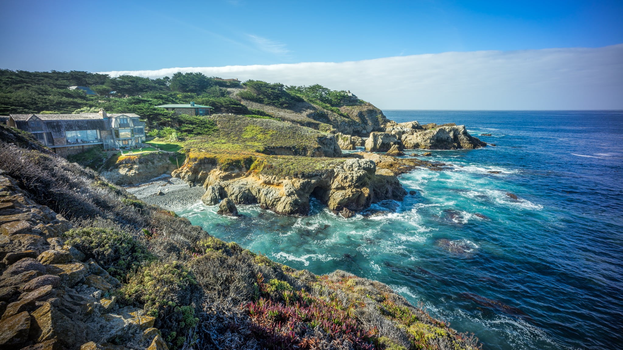 seascape, nature, Travel photography, california, blue, aerial photography, sea, outdoors, a7, atlantic Ocean, Carmel by the sea - California, cliff, rock - Object, HD Wallpaper