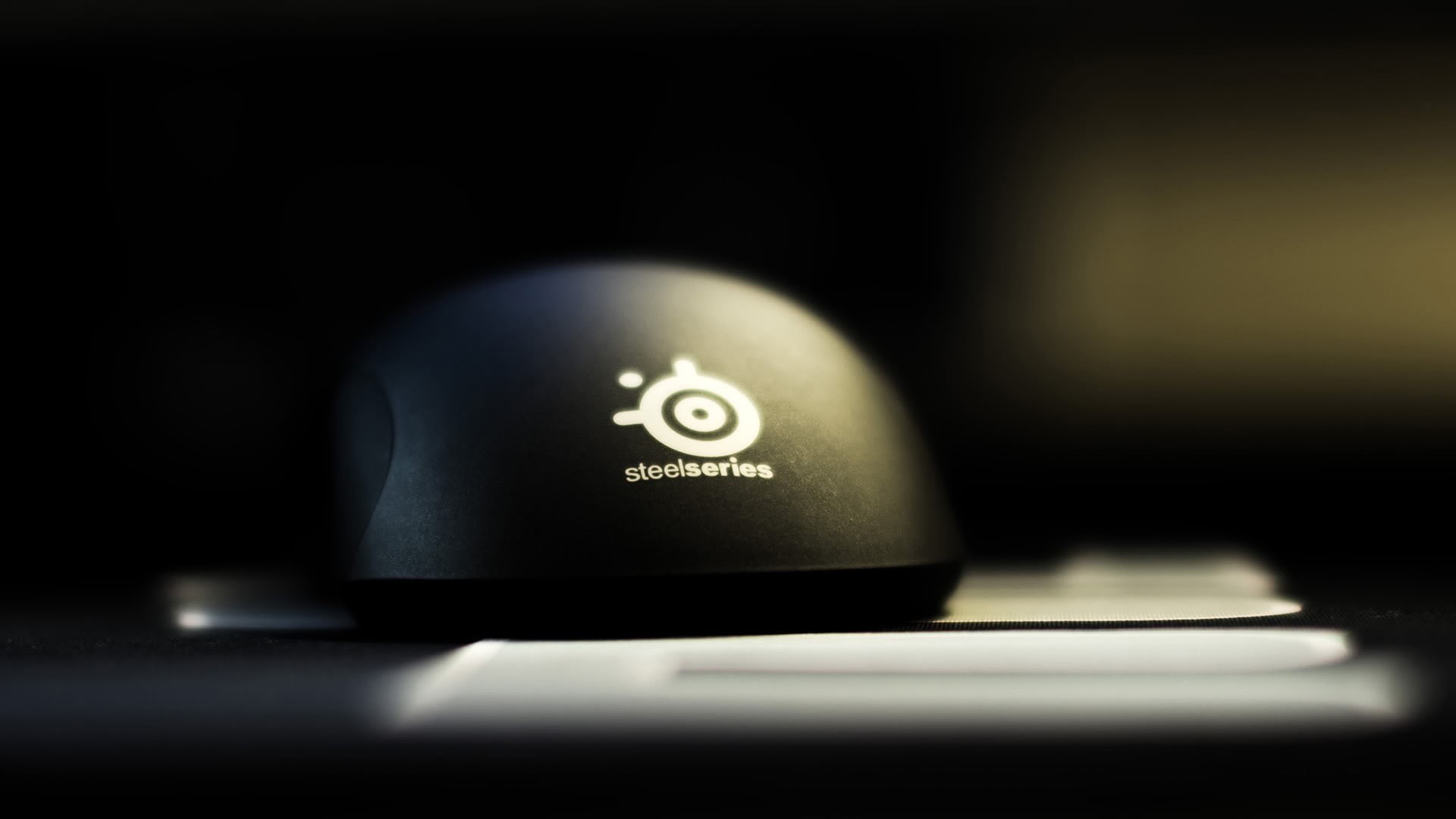 black, communication, indoors, light - natural phenomenon, studio shot, sport, safety, SteelSeries, 1080P, copy space, computer, spotlight, shadow, close-up, HD Wallpaper