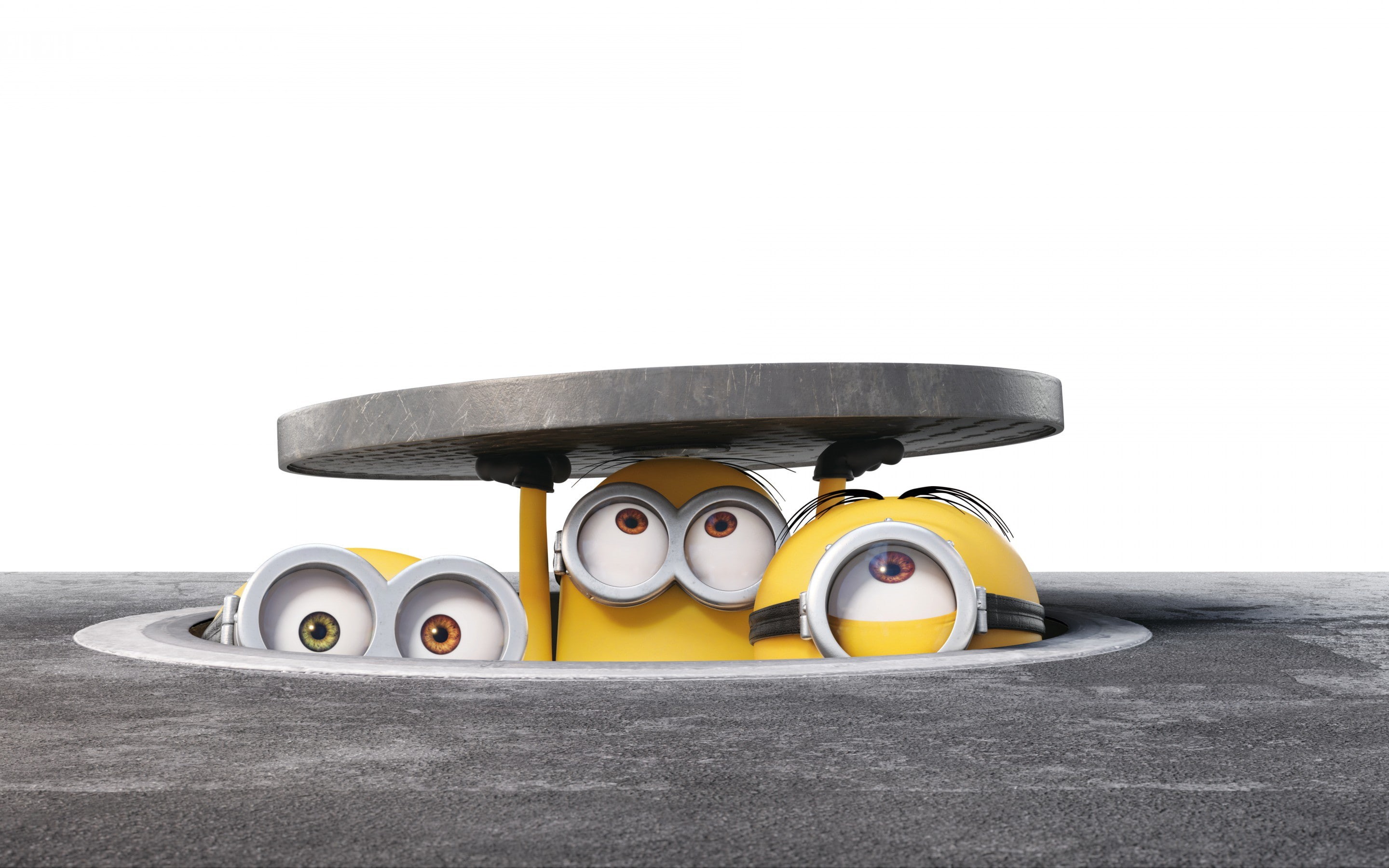 manhole, sewer, movie, 2K, minions, the situation, illustration, cartoon characters, HD Wallpaper