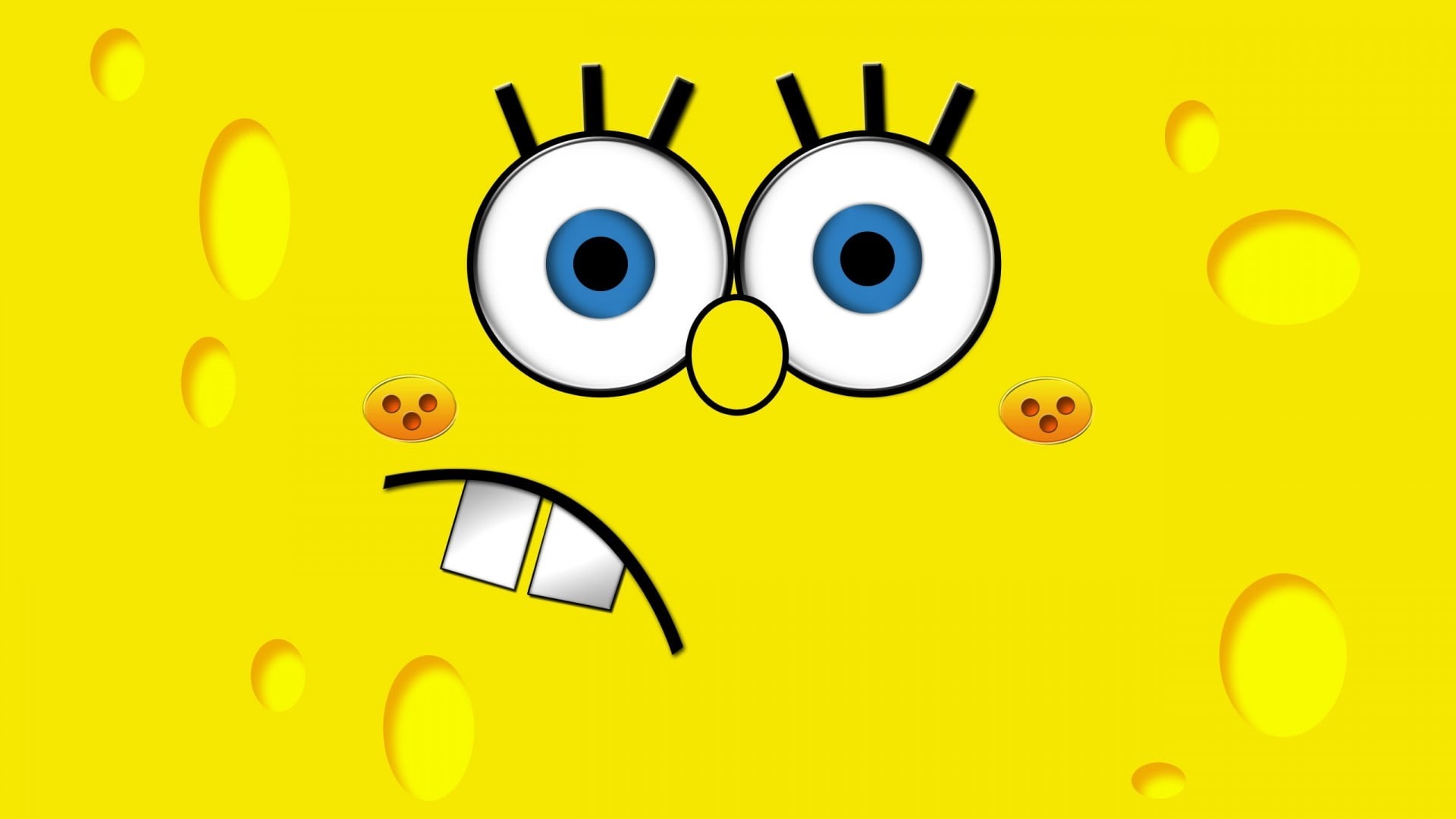 spongebob, 1080P, squarepants, cartoon/comic, hd, yellow, HD Wallpaper