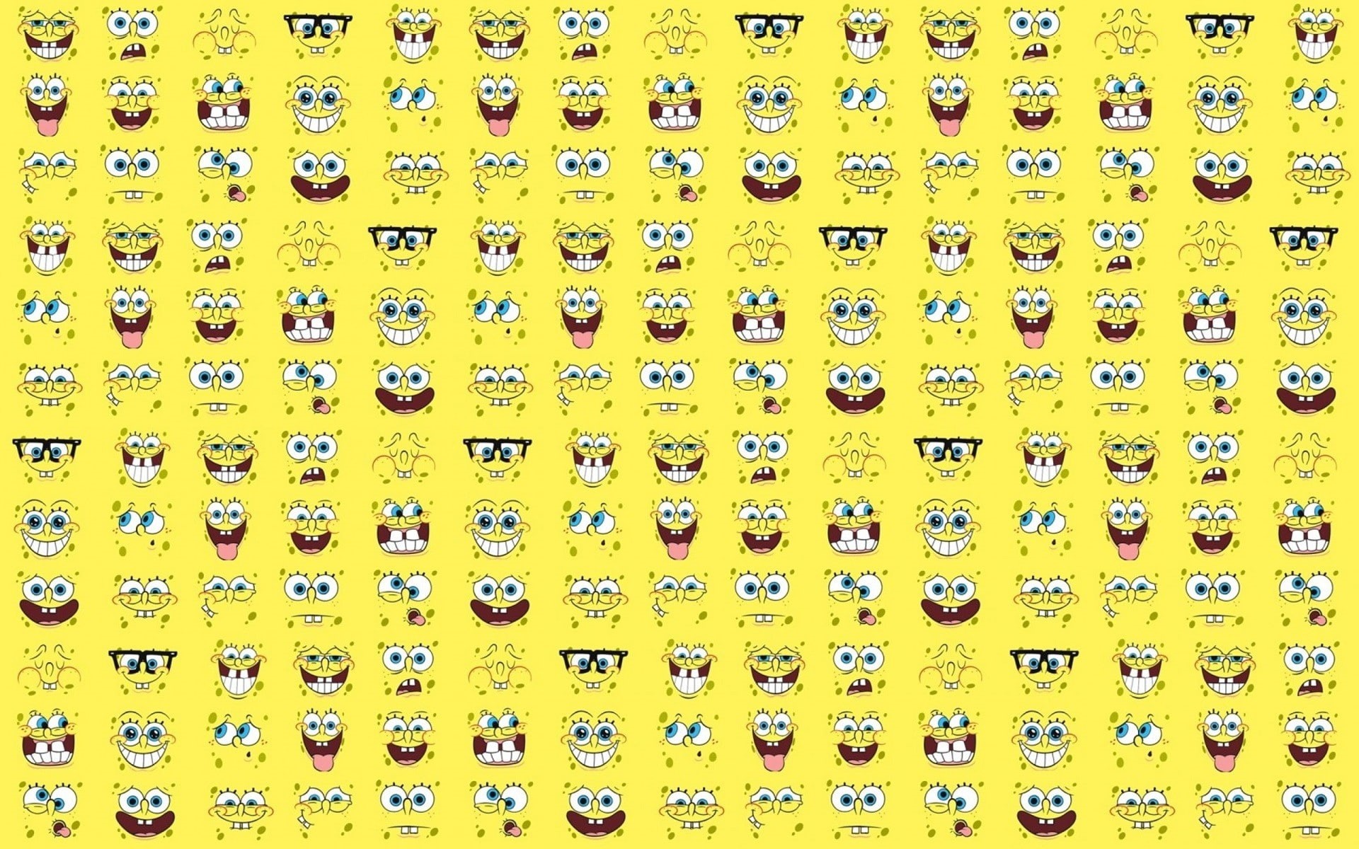 full frame, no people, order, cartoon, in a row, face, number, large group of objects, indoors, arrangement, yellow, side by side, 1080P, day, close-up, HD Wallpaper