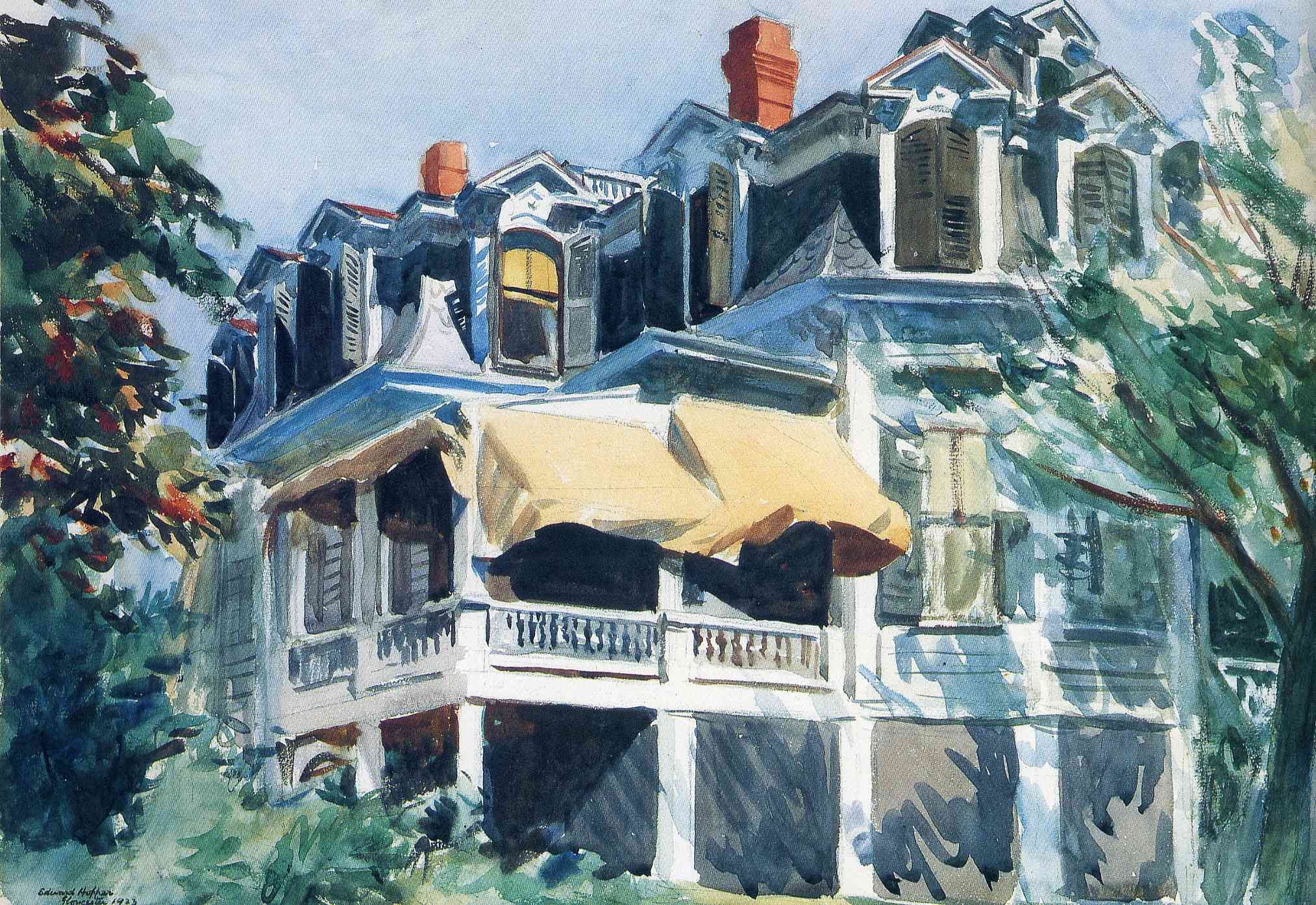 The Mansard Roof, 1923, 1080P, Edward Hopper, HD Wallpaper