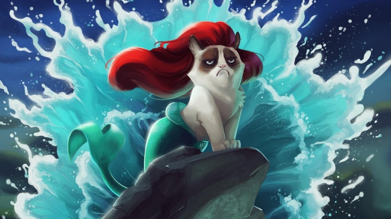 sea, turquoise colored, blue, representation, ariel, The Little Mermaid, art and craft, human representation, 720P, day, Disney, humor, female likeness, HD Wallpaper