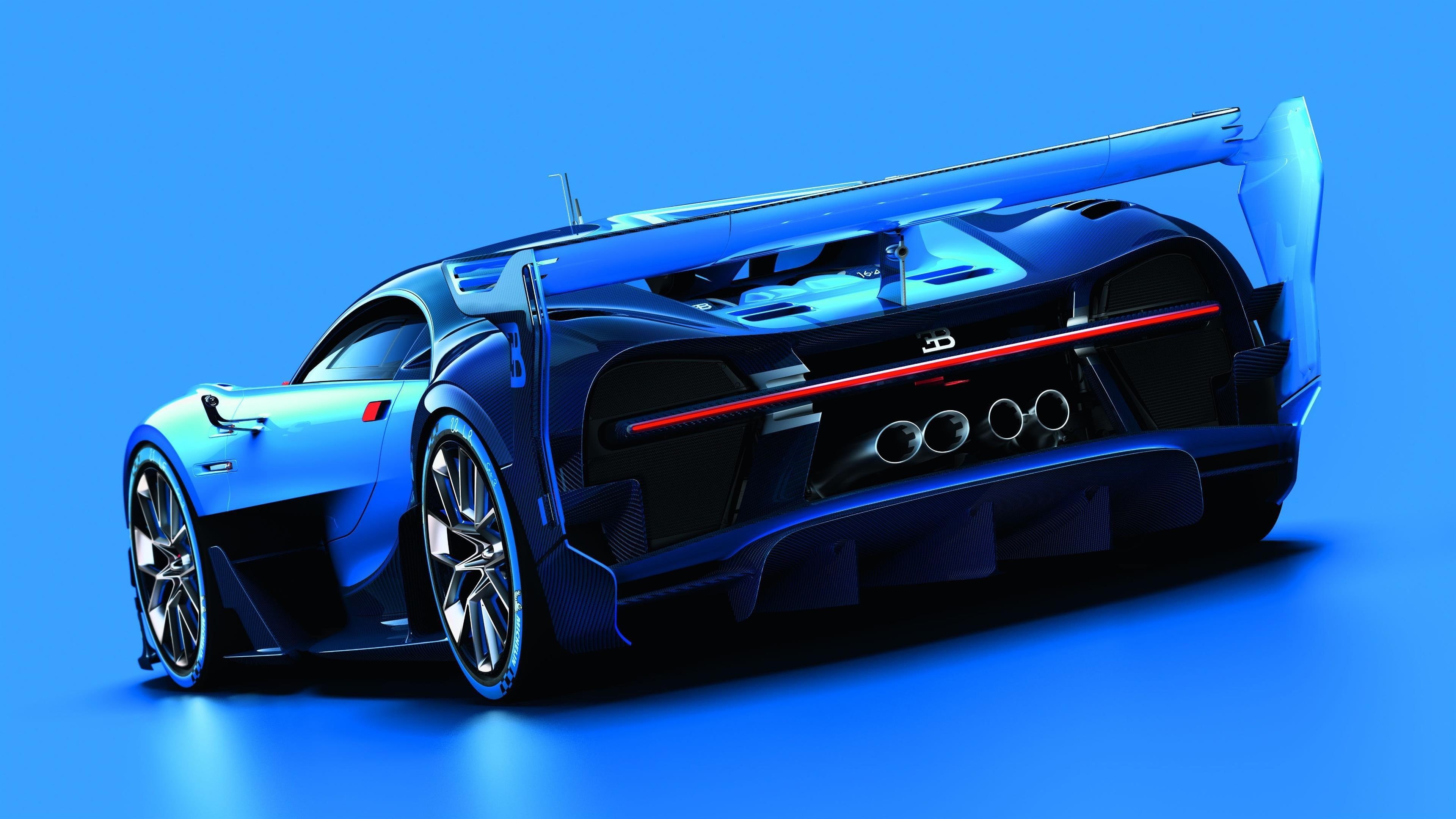 bugatti chiron, beautiful, blue car, sport car, 4K, bugatti, HD Wallpaper