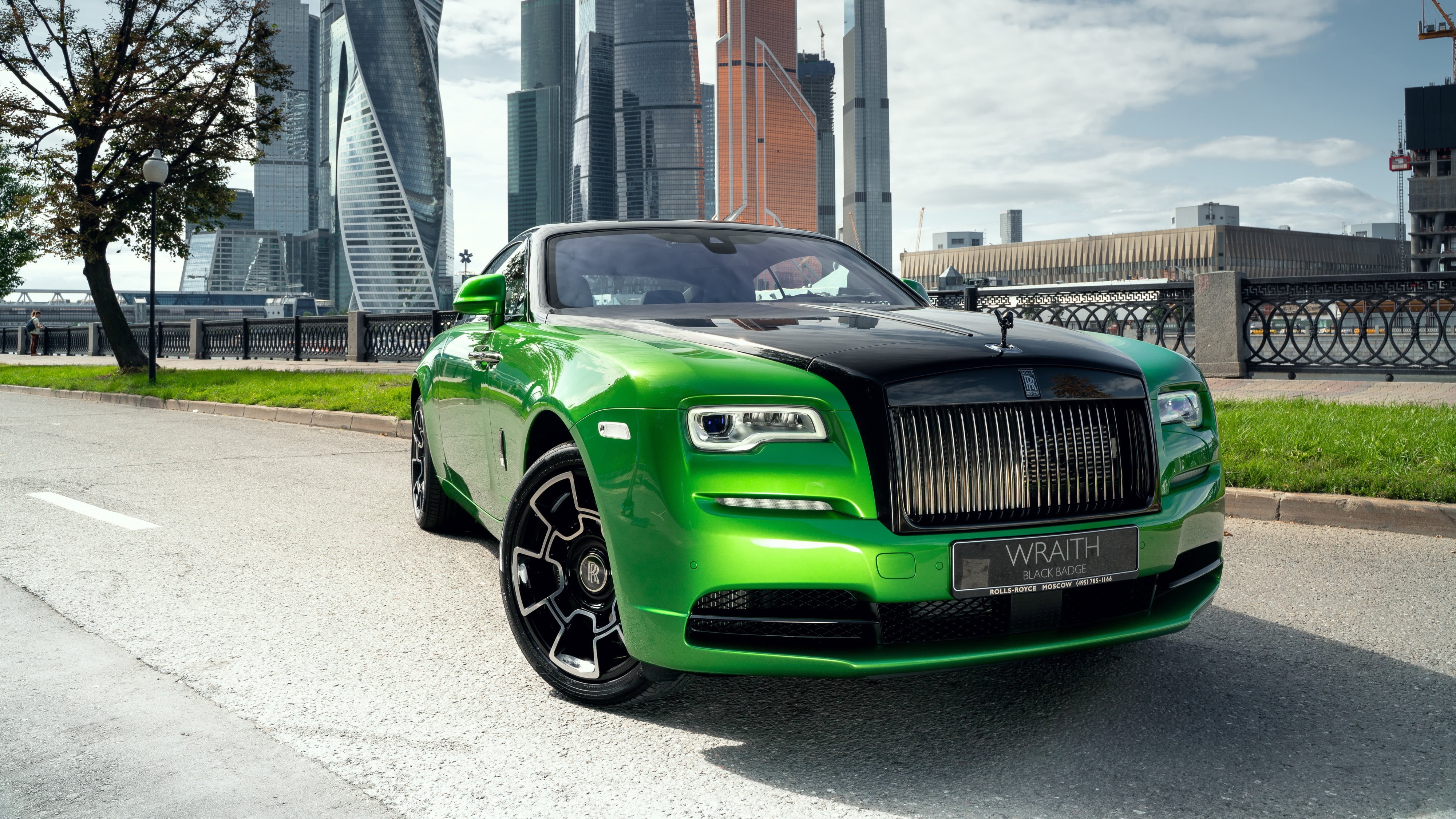 Rolls-Royce, Vehicle, Rolls-Royce Wraith, Luxury Car, Car, 4K, Rolls Royce, Green Car, HD Wallpaper